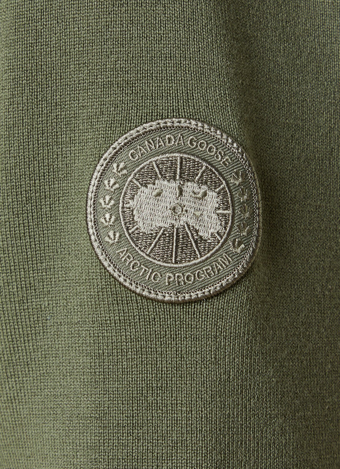 Canada Goose Hybridge Wide fijngebreid vest van merino wol met gewatteerd voor- en achterpant - detail 2 groen