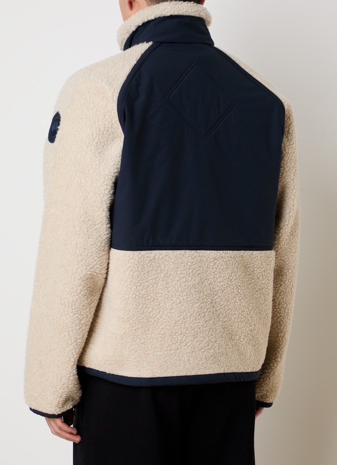Canada Goose Jack van teddy in wolblend met steekzakken - achterkant creme