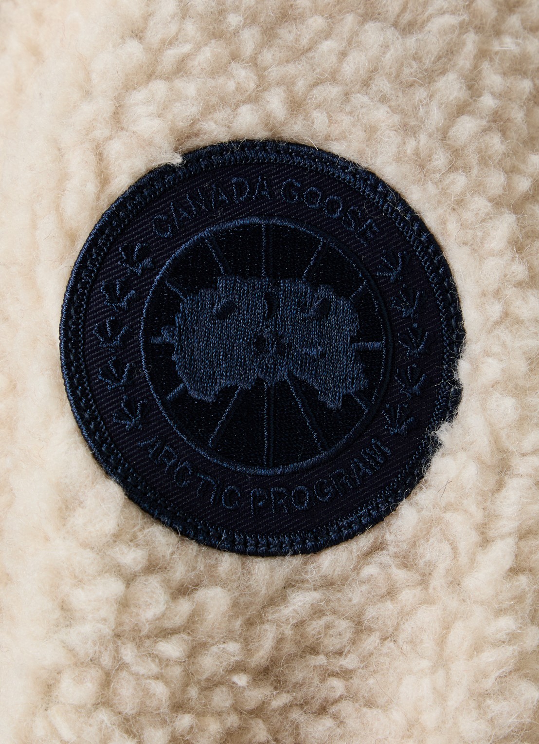 Canada Goose Jack van teddy in wolblend met steekzakken - detail 6 creme