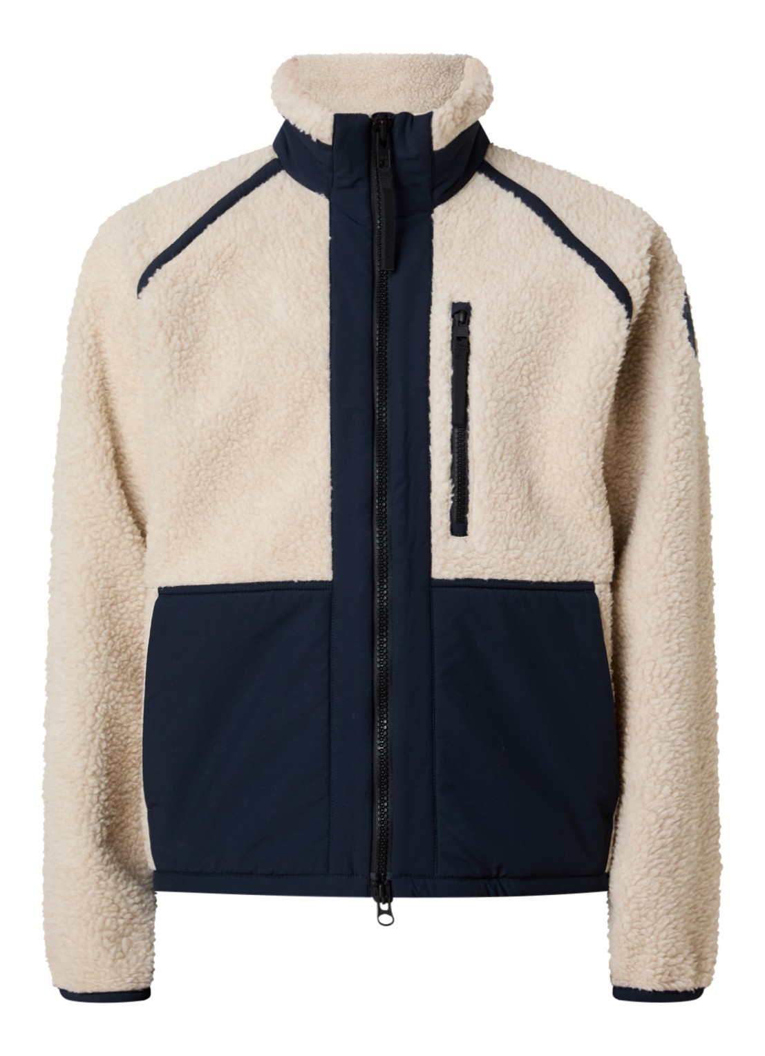 Canada Goose Jack van teddy in wolblend met steekzakken - voorkant 2 creme