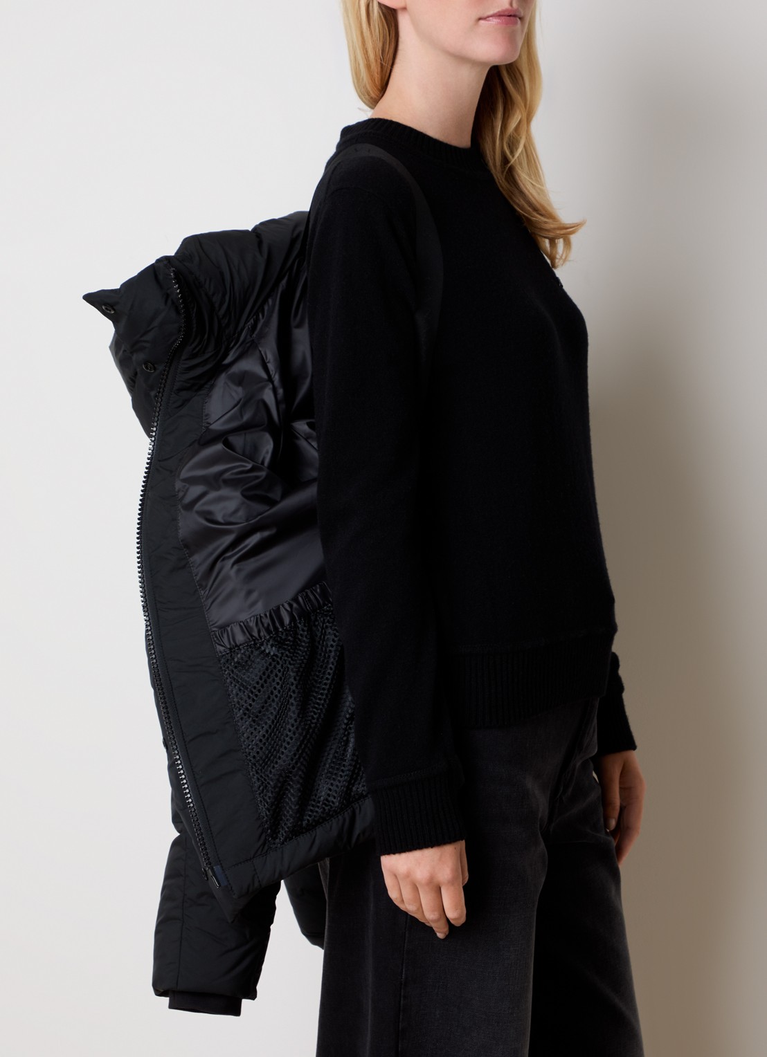 Canada Goose Junction gewatteerde parka met donsvulling en afneembare capuchon - detail 5 zwart
