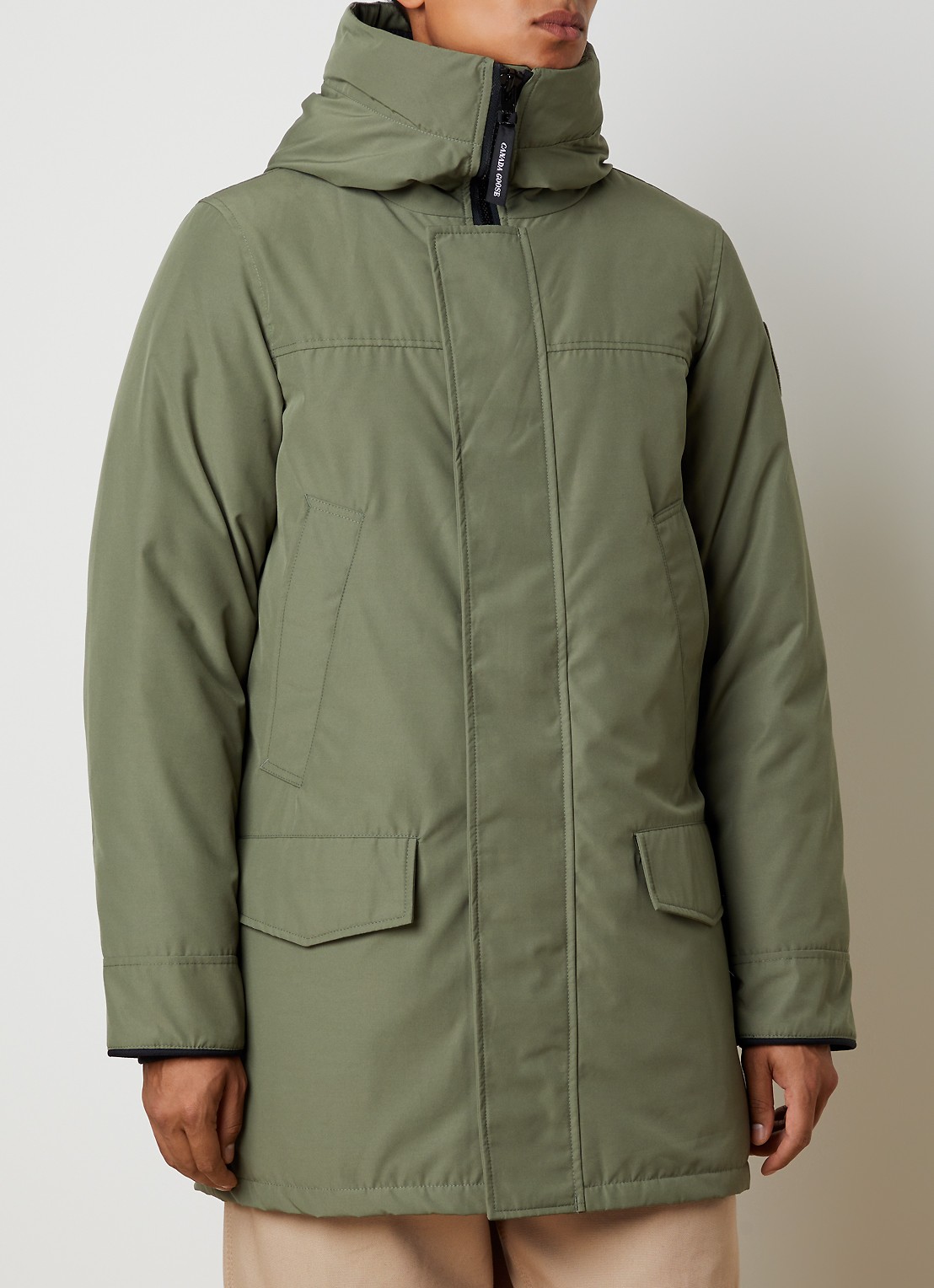Canada Goose Langford gewatteerde parka met donsvulling - detail 4 mosgroen