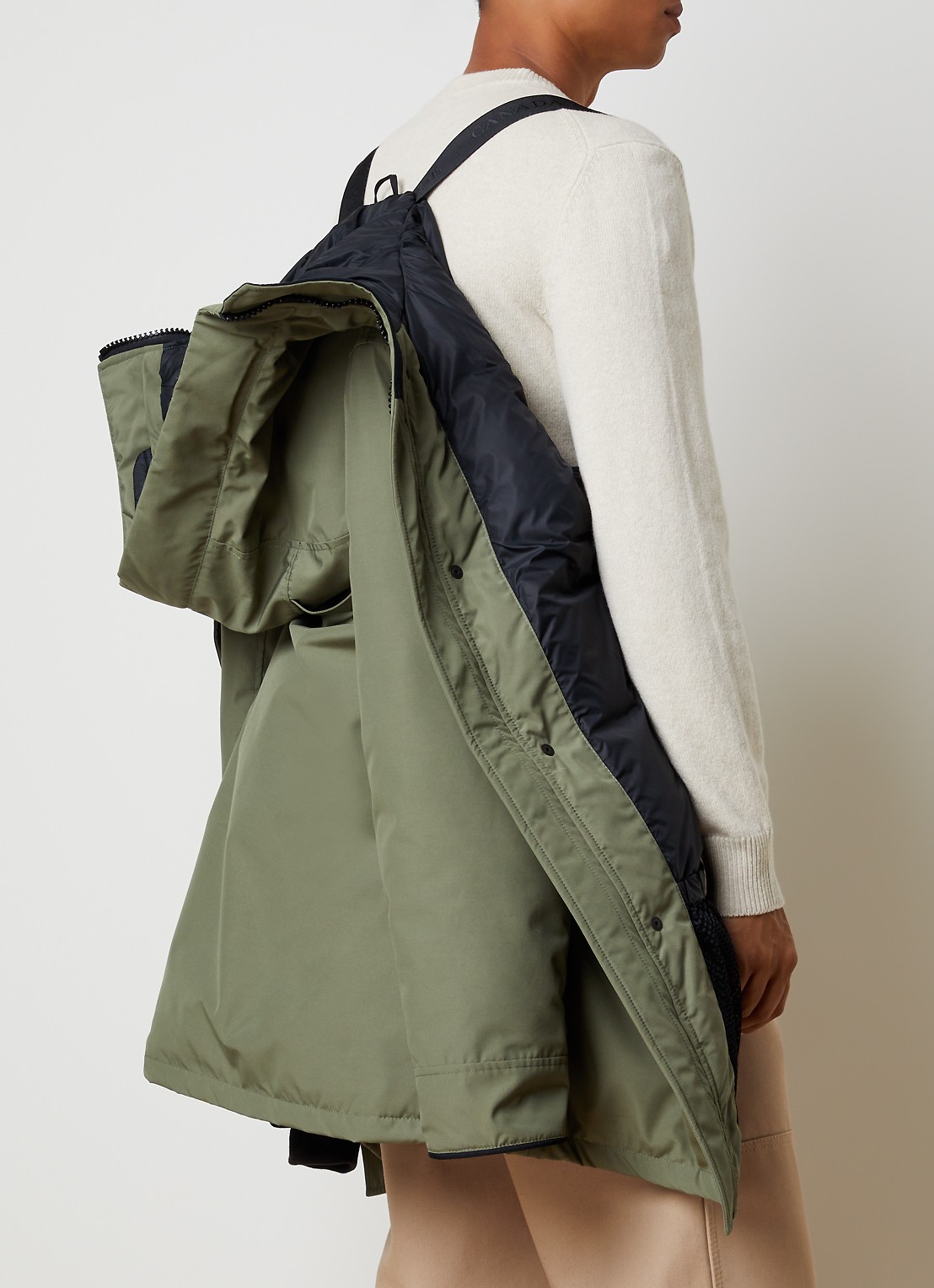 Canada Goose Langford gewatteerde parka met donsvulling - detail 5 mosgroen