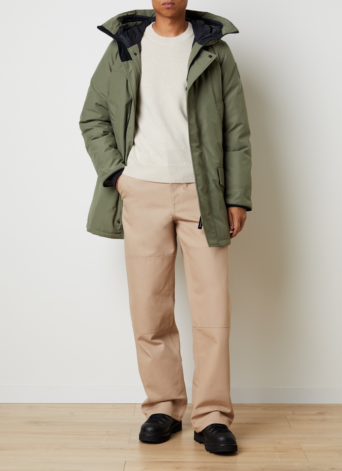 Canada Goose Langford gewatteerde parka met donsvulling - voorkant 3 mosgroen