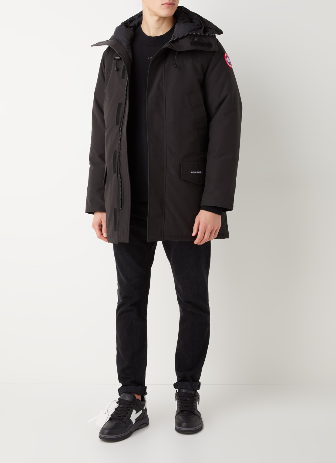 Canada Goose Langford gewatteerde parka met donsvulling - voorkant 5 zwart