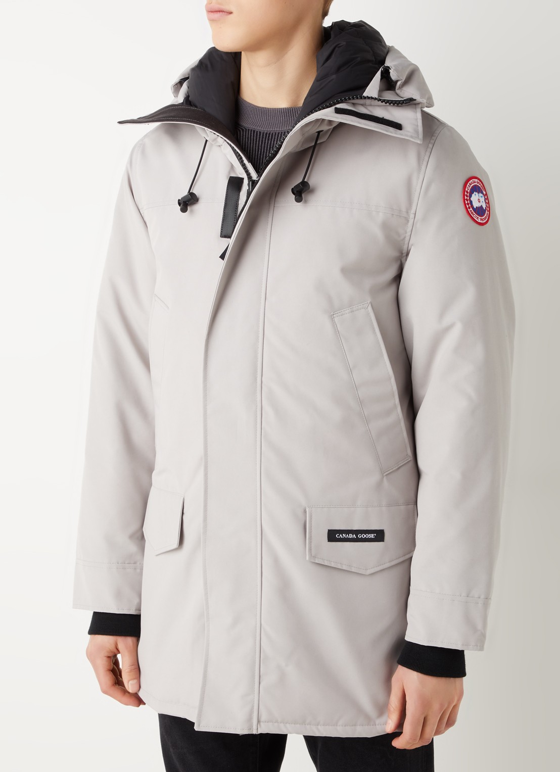 Canada Goose Langford gewatteerde parka met donsvulling - detail lichtgrijs