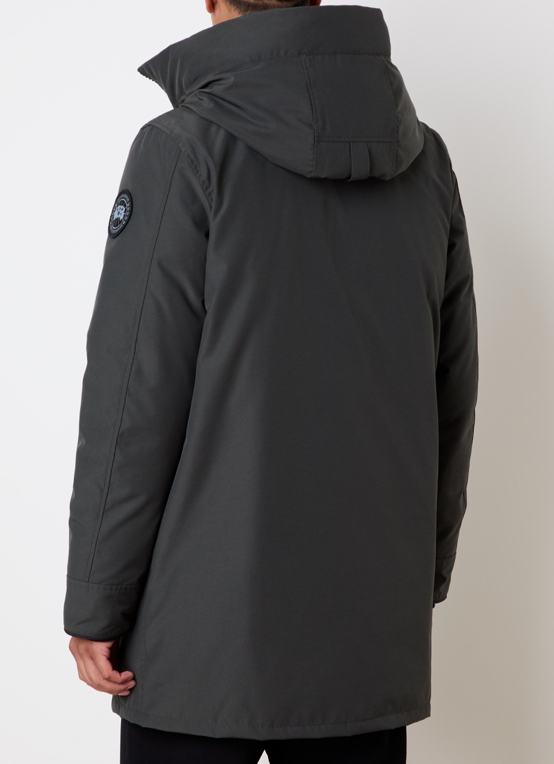 Canada Goose Langford parka met donsvulling en logo - achterkant 4 antraciet
