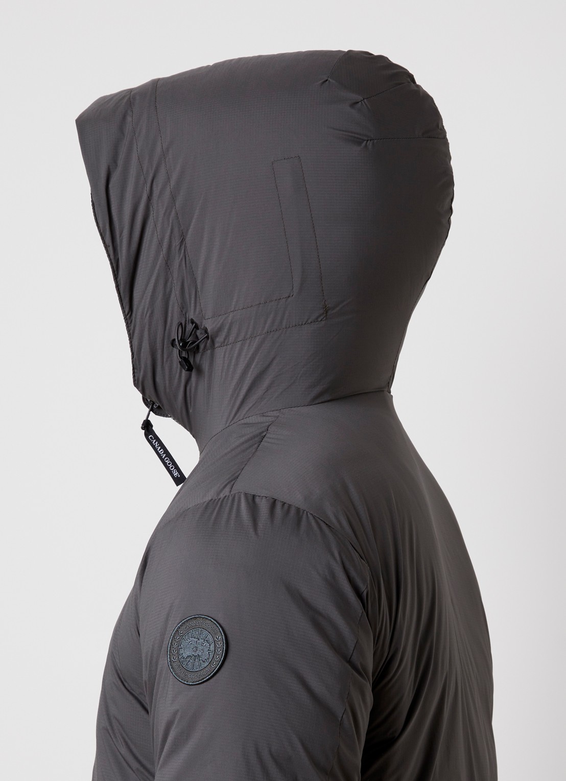 Canada Goose lodge gewatteerd jack met donsvulling - detail 5 grijs
