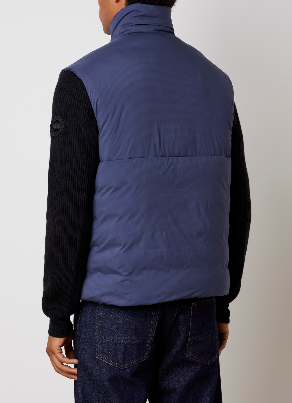 Canada Goose Lodge gewatteerde bodywarmer met ritszakken - achterkant staalblauw