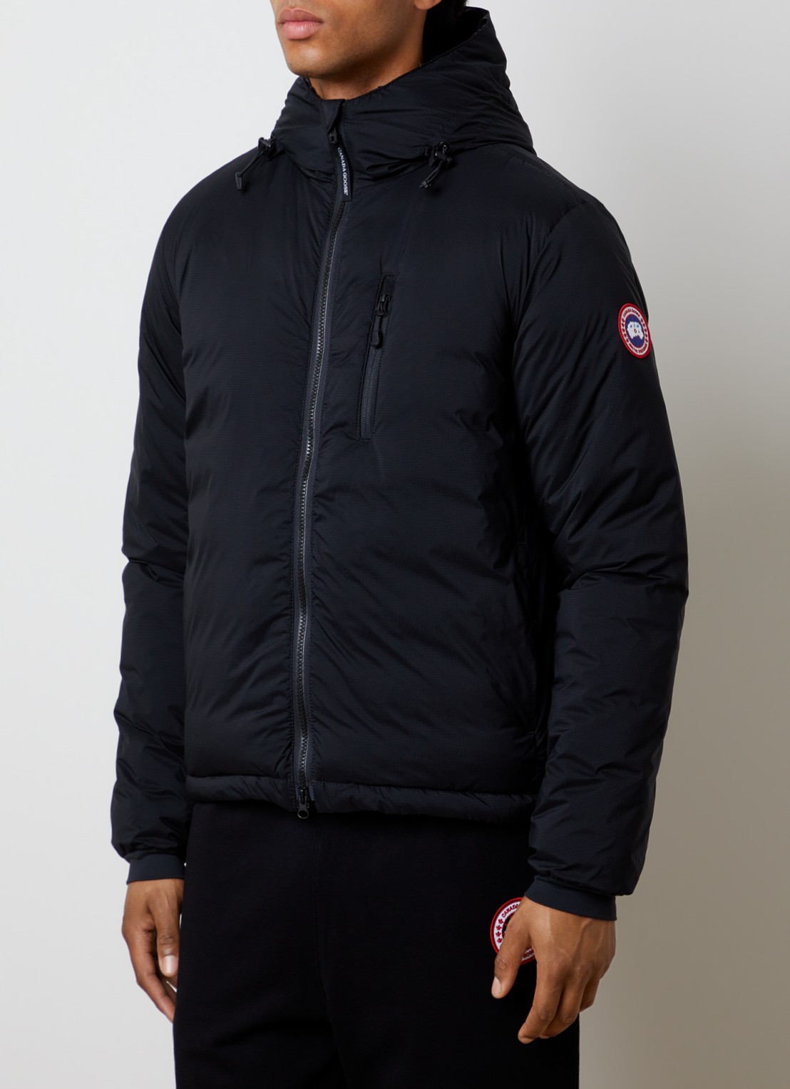 Canada Goose Lodge gewatteerde jas met donsvulling - detail 4 zwart