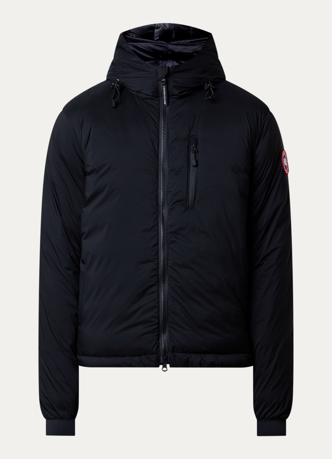 Canada Goose Lodge gewatteerde jas met donsvulling - voorkant zwart