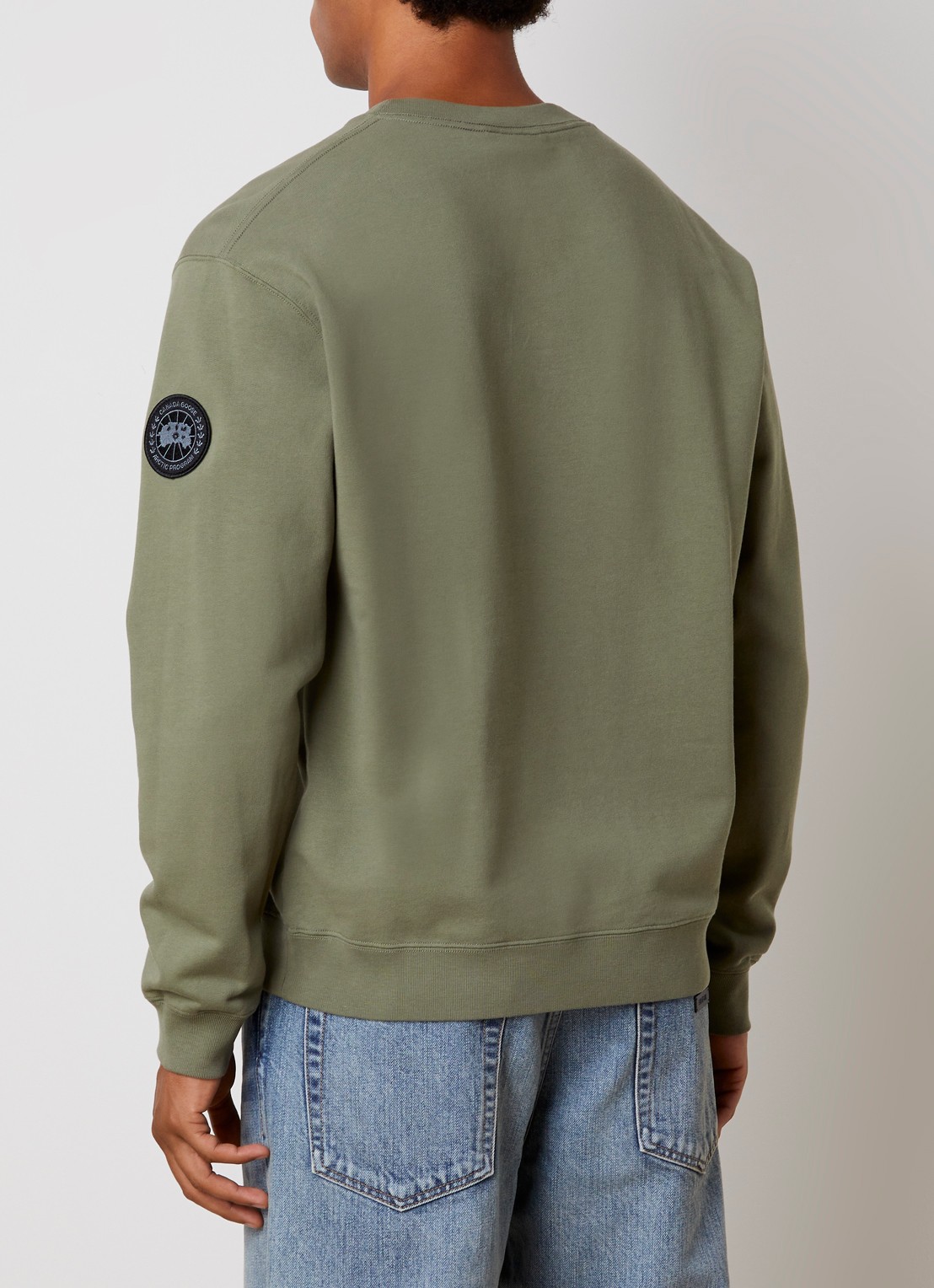 Canada Goose Loon sweater met logo - achterkant 5 lindegroen