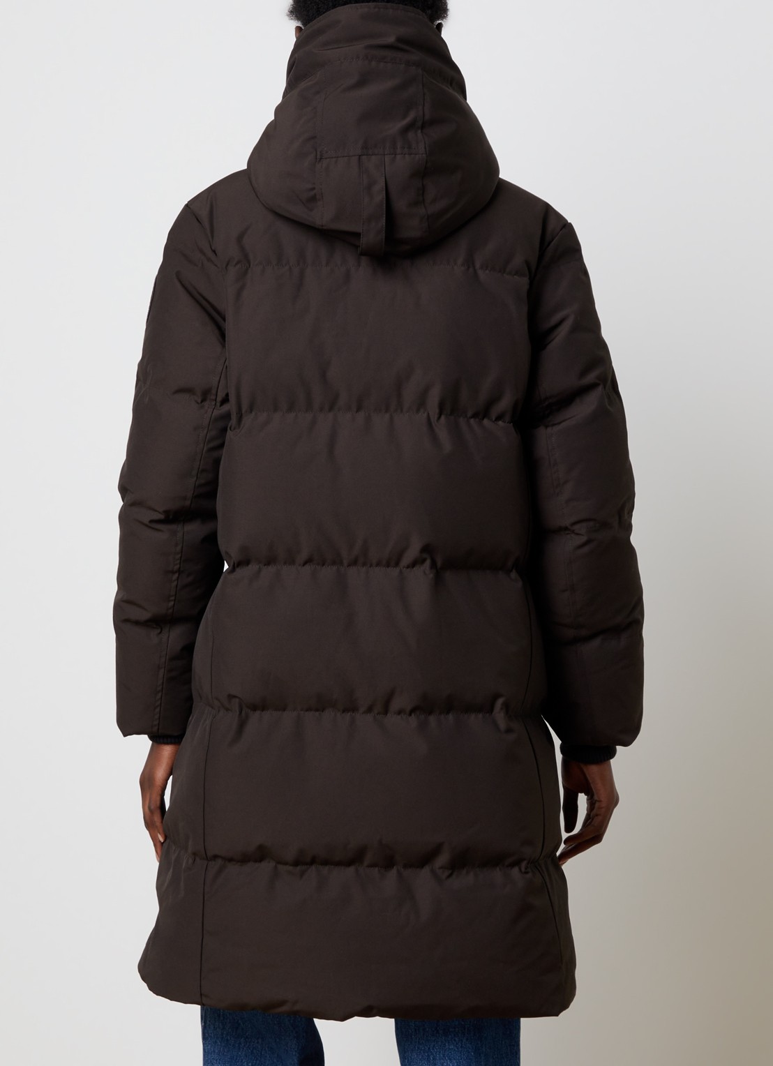 Canada Goose Louise longline pufferjas met donsvulling en capuchon - achterkant 6 bruin