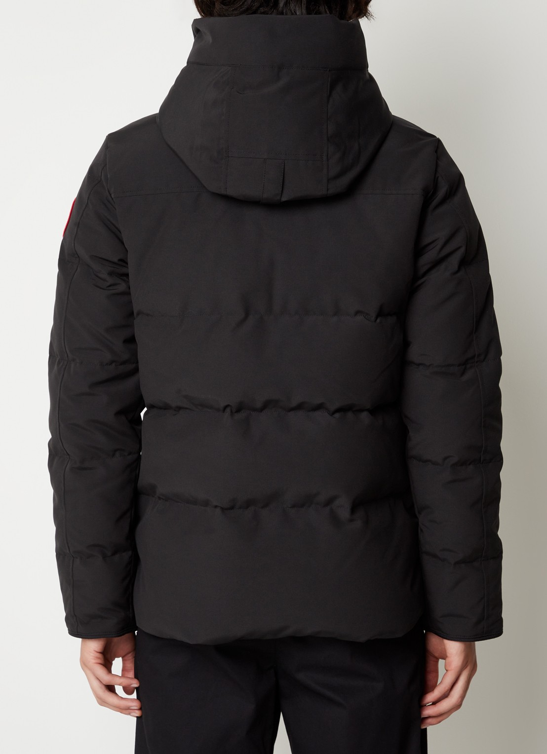 Canada Goose MacMillan gewatteerde parka met donsvulling en capuchon - achterkant zwart