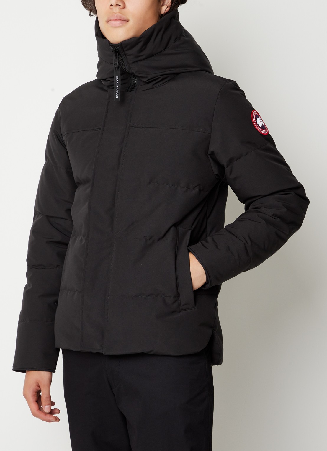 Canada Goose MacMillan gewatteerde parka met donsvulling en capuchon - detail 2 zwart