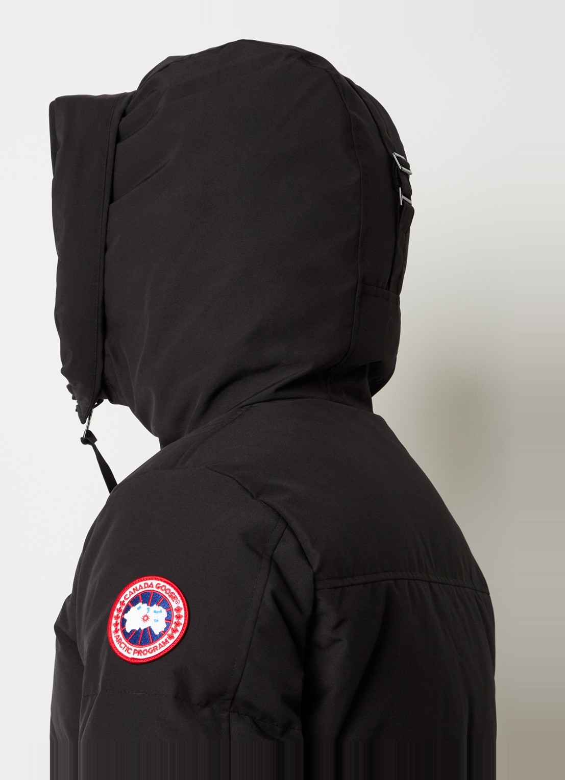 Canada Goose MacMillan gewatteerde parka met donsvulling en capuchon - detail 3 zwart