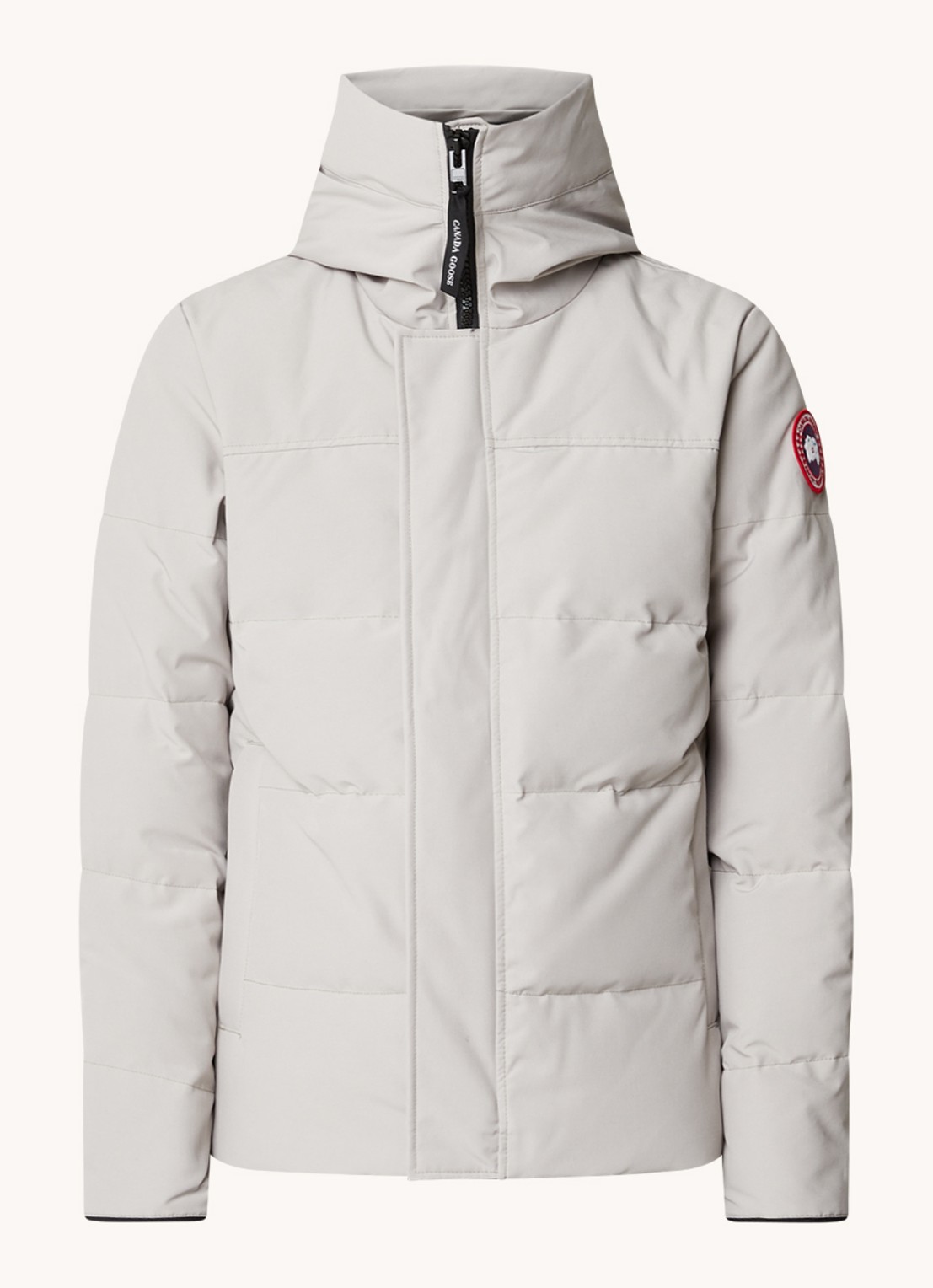 Canada Goose MacMillan gewatteerde parka met donsvulling en capuchon - voorkant 4 zand