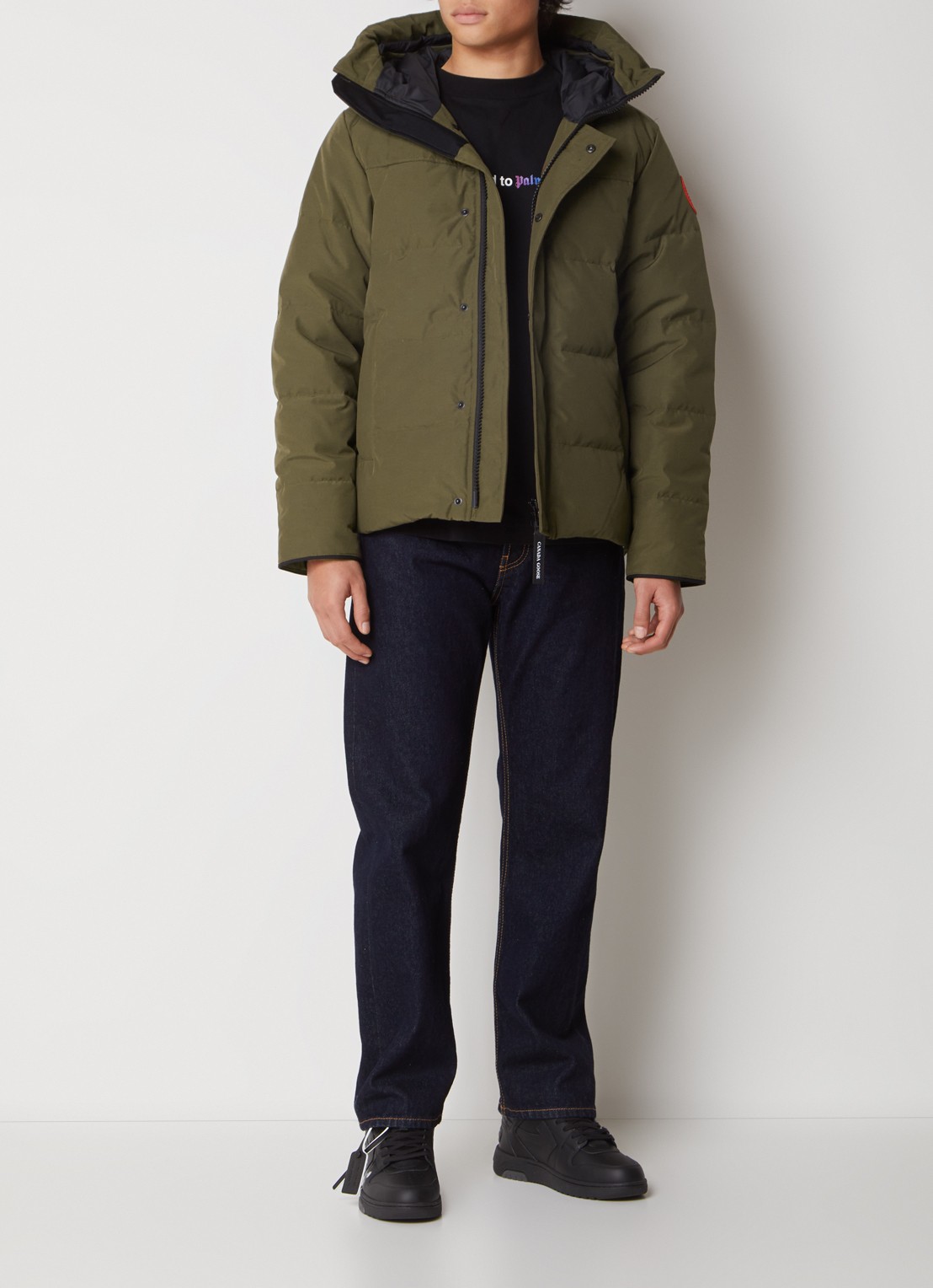 Canada Goose MacMillan gewatteerde parka met donsvulling en capuchon - voorkant 7 mosgroen