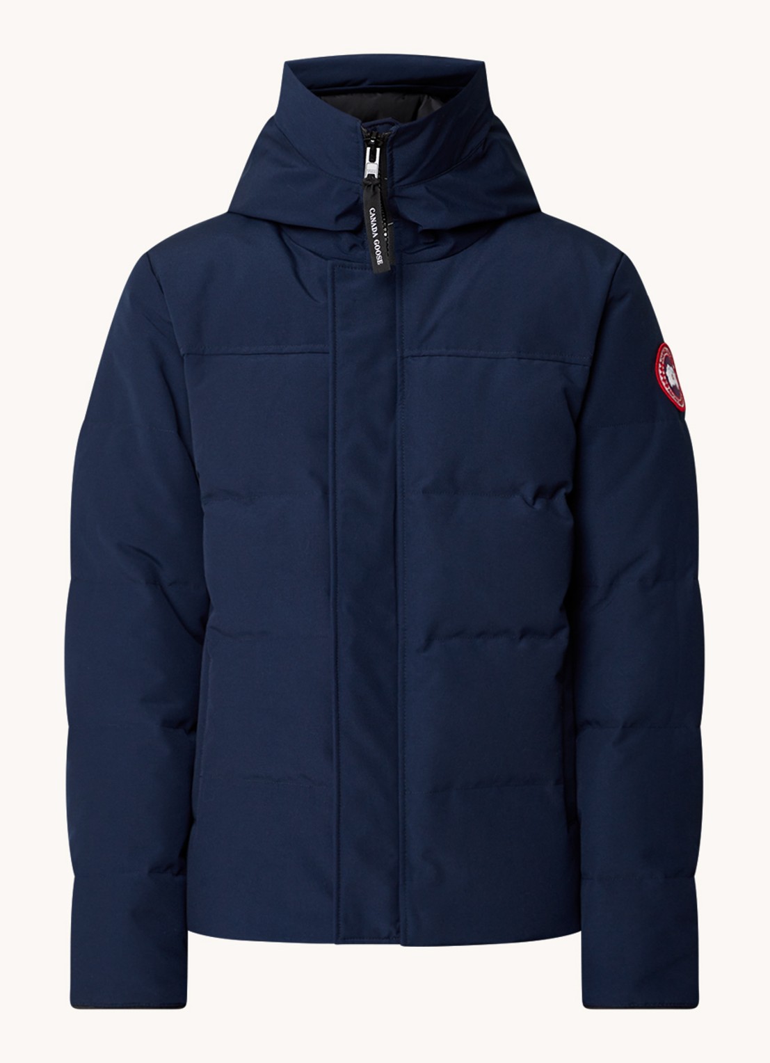 Canada Goose MacMillan gewatteerde parka met donsvulling en capuchon - voorkant blauw