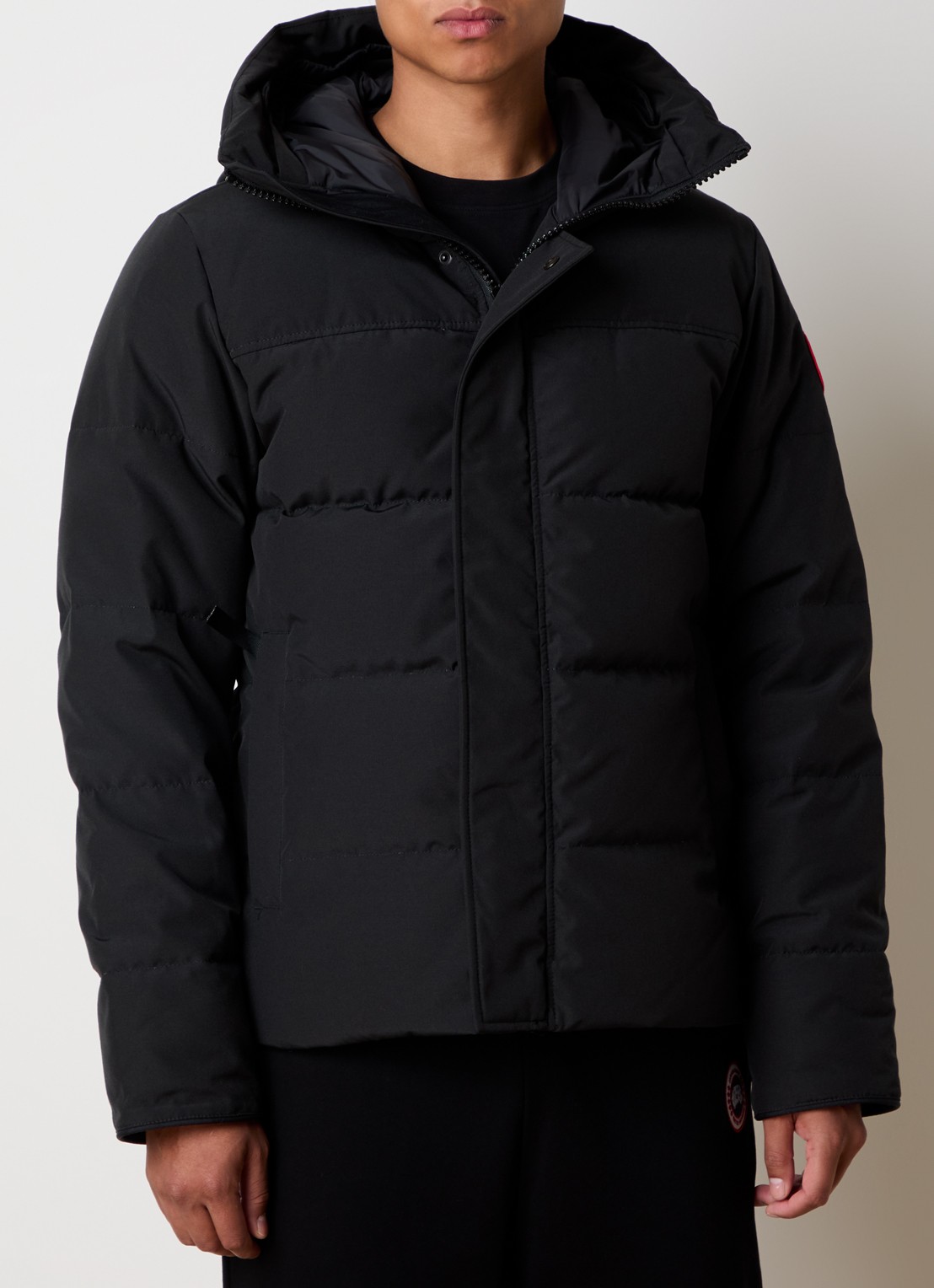 Canada Goose Macmillan gewatteerde parka met donsvulling en steekzakken - detail zwart