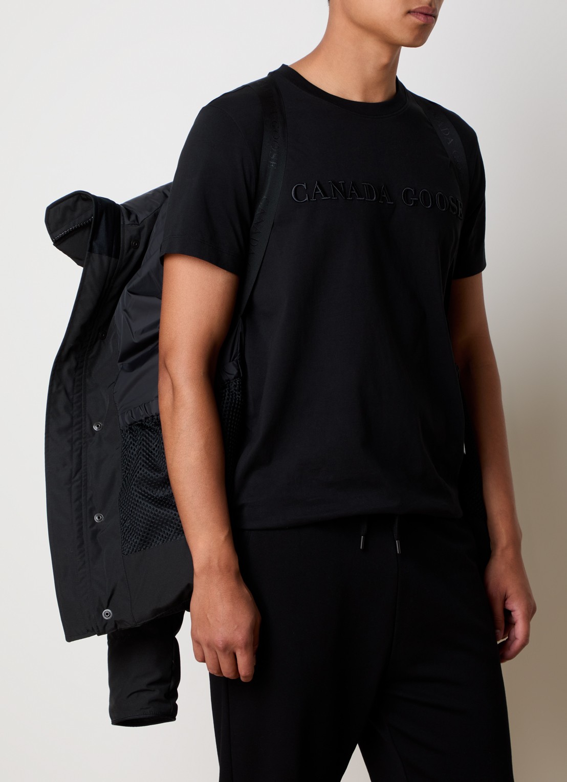 Canada Goose Macmillan gewatteerde parka met donsvulling en steekzakken - detail 3 zwart