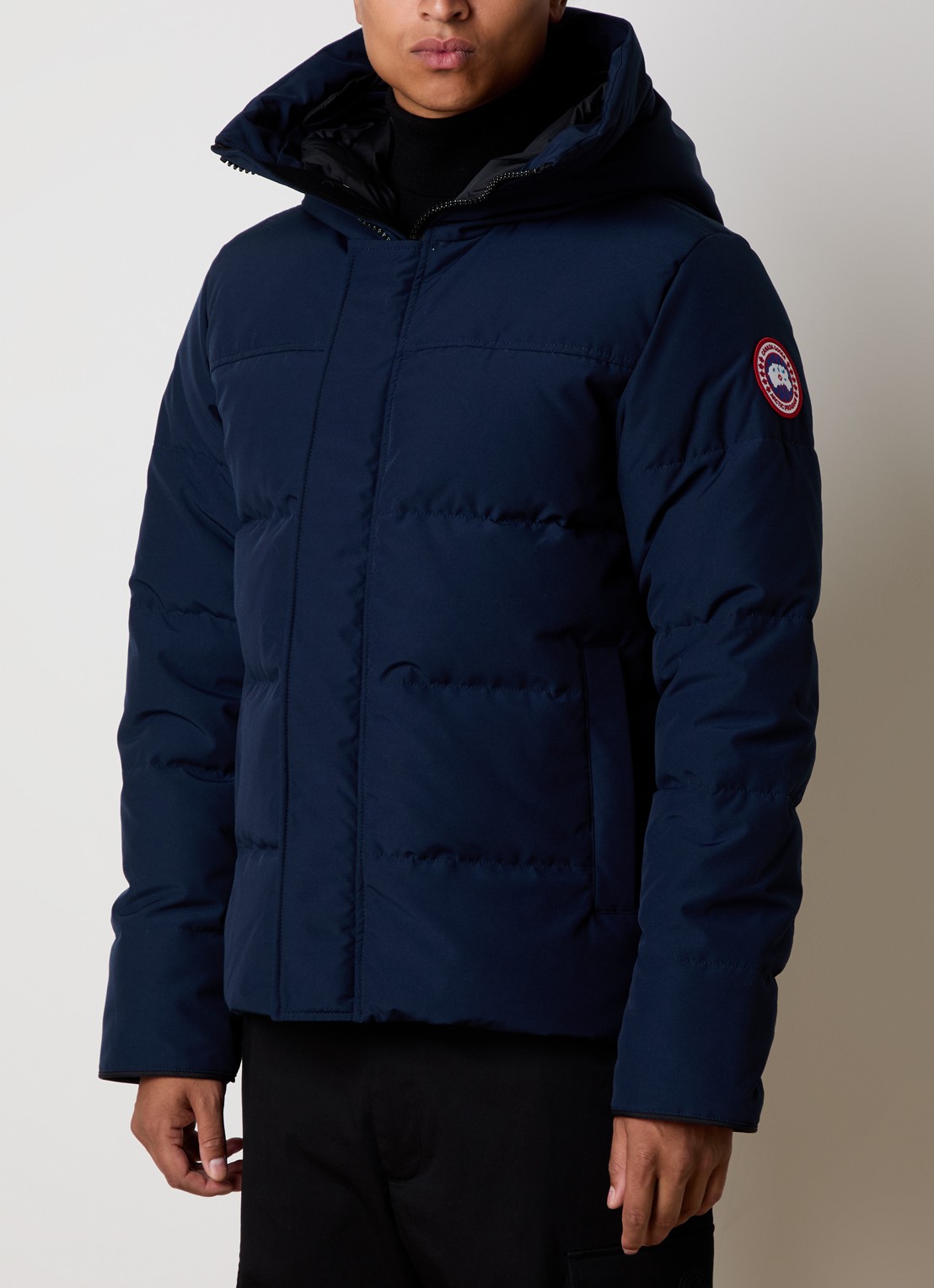 Canada Goose Macmillan gewatteerde parka met donsvulling en steekzakken - detail 4 donkerblauw