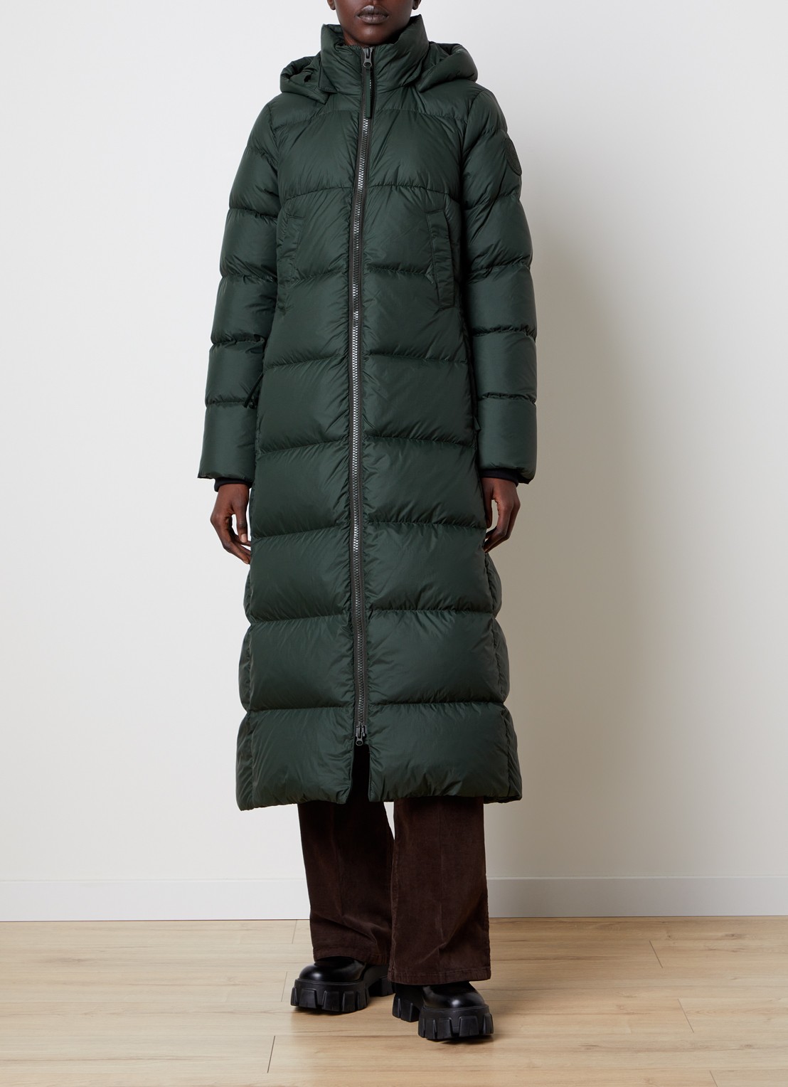 Canada Goose Mystique gewatteerde parka met steekzakken - detail groen
