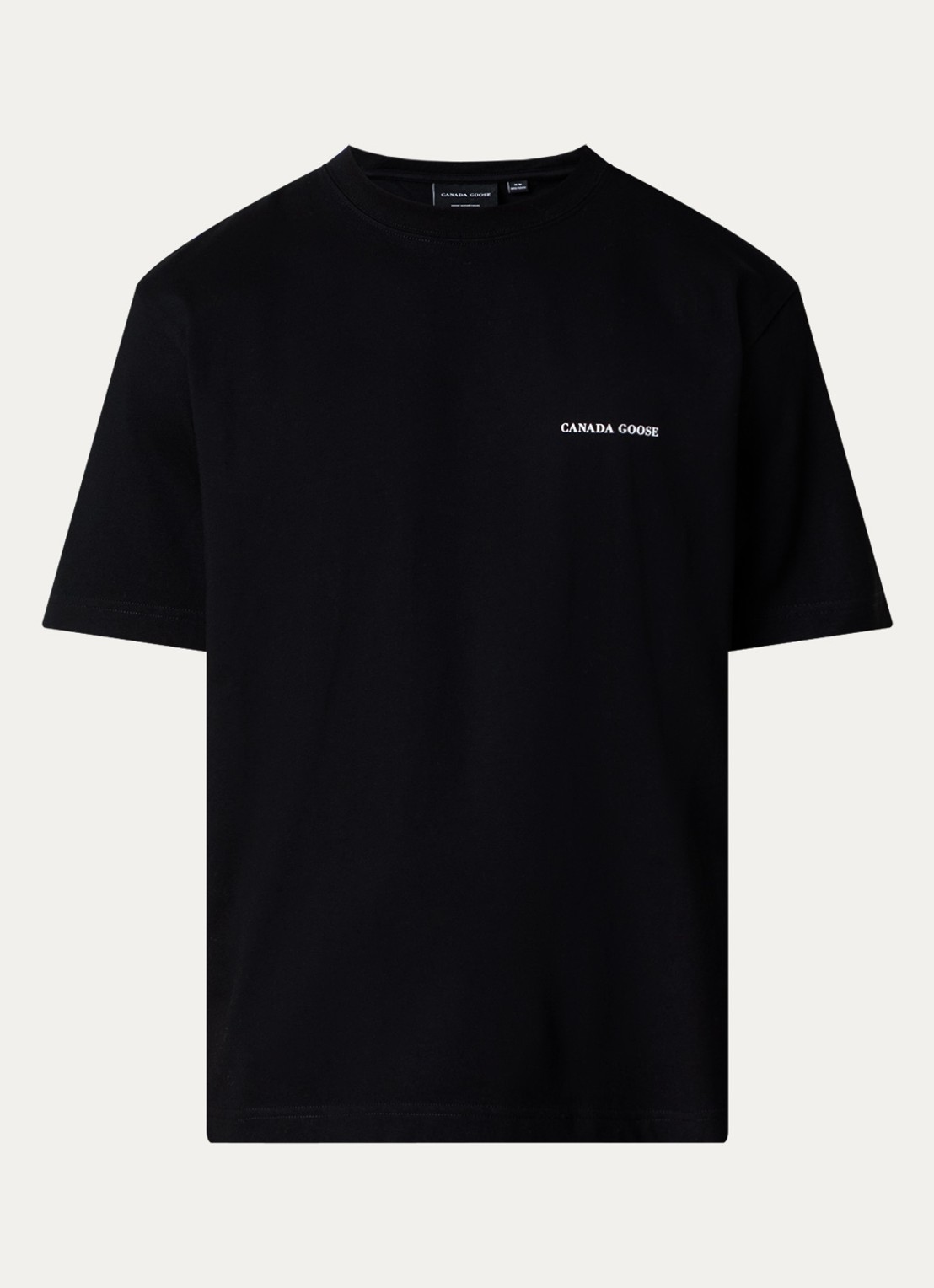 Canada Goose Novo T-shirt met logo- en backprint - voorkant 3 zwart