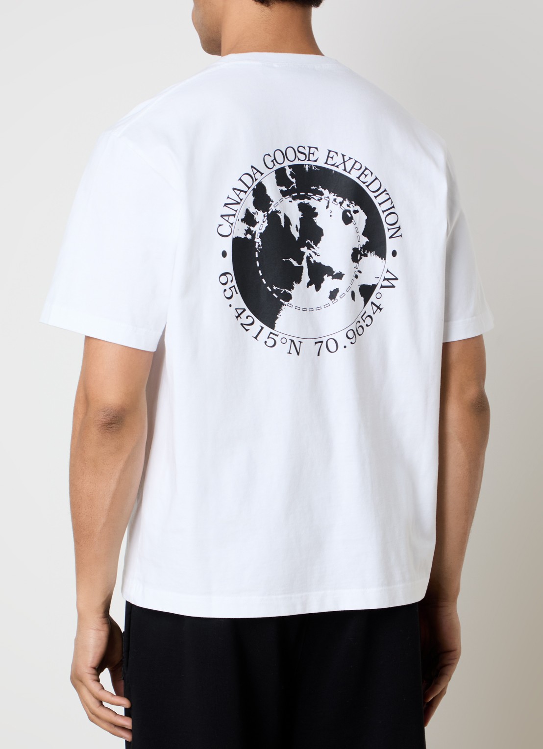 Canada Goose Novo T-shirt met logo- en backprint - detail 4 gebroken wit
