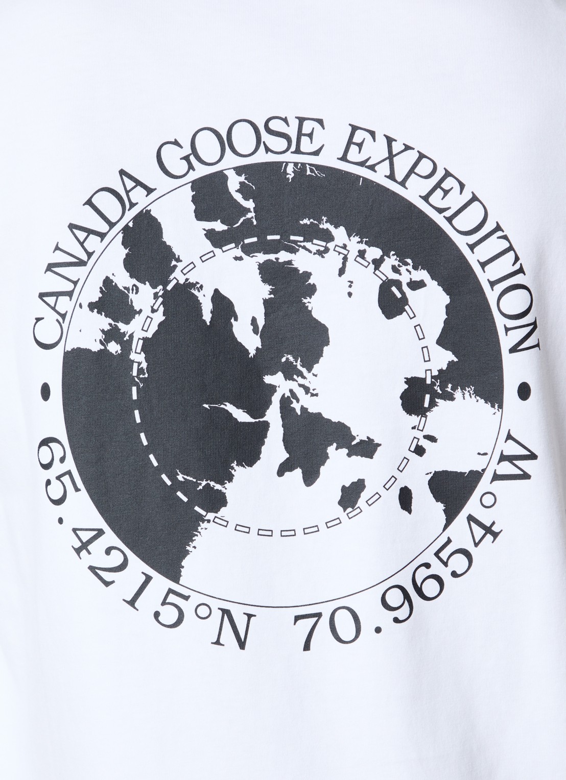 Canada Goose Novo T-shirt met logo- en backprint - detail 5 gebroken wit