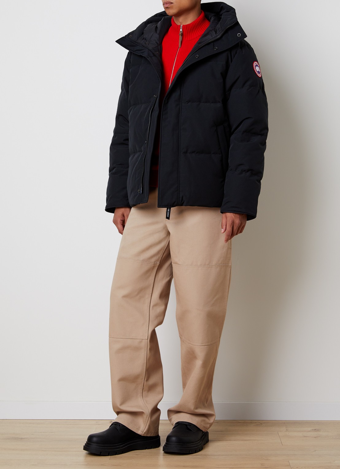 Canada Goose Seymour gewatteerde parka met donsvulling en capuchon - voorkant 2 zwart