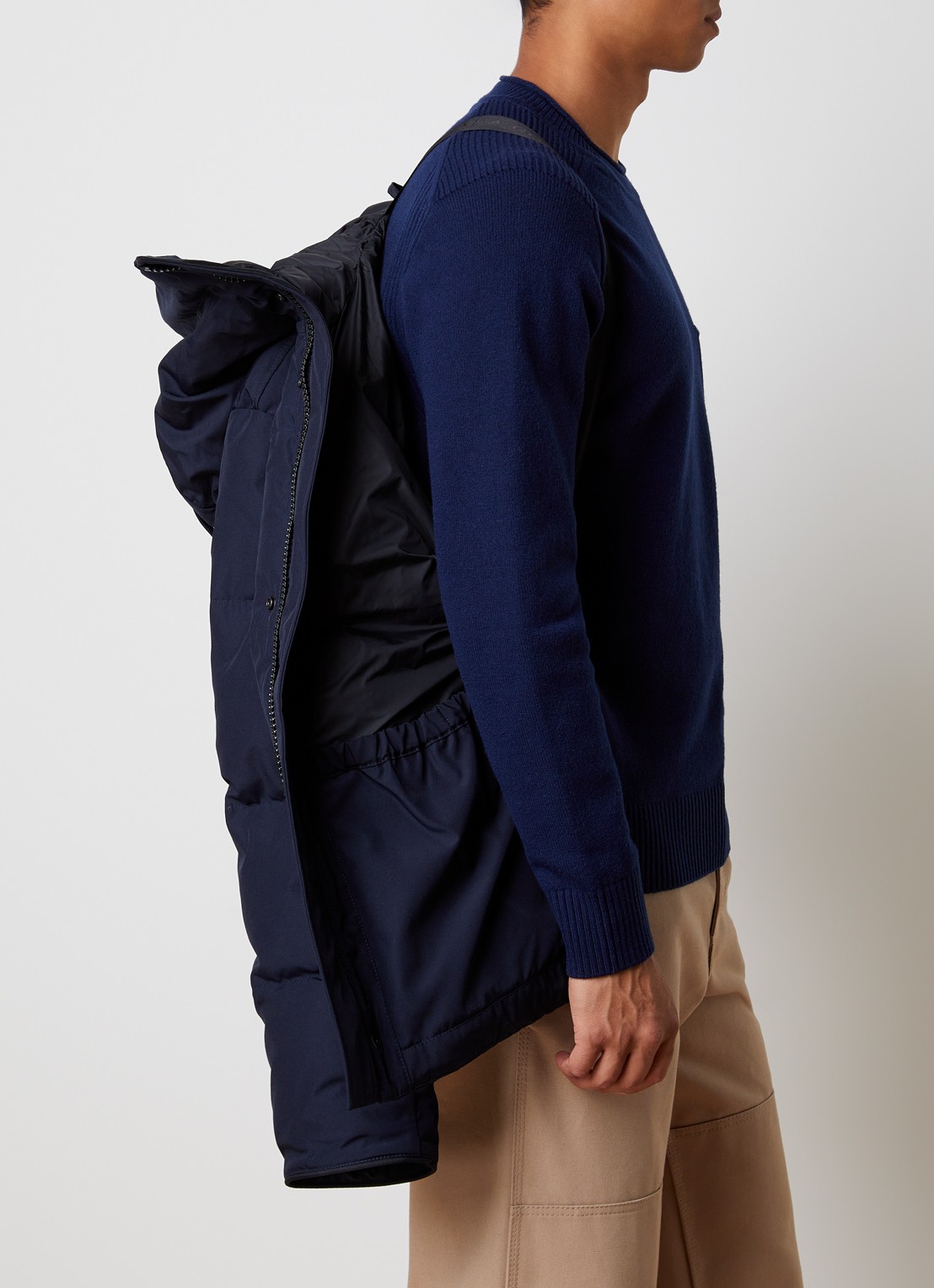 Canada Goose Seymour gewatteerde parka met donsvulling en capuchon - detail 2 donkerblauw