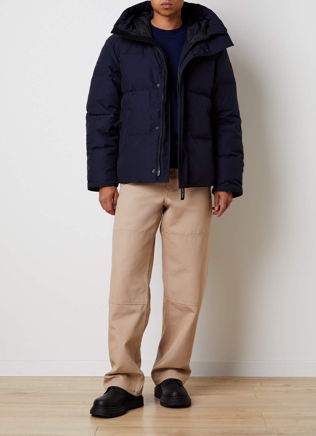 Canada Goose Seymour gewatteerde parka met donsvulling en capuchon - voorkant 5 donkerblauw