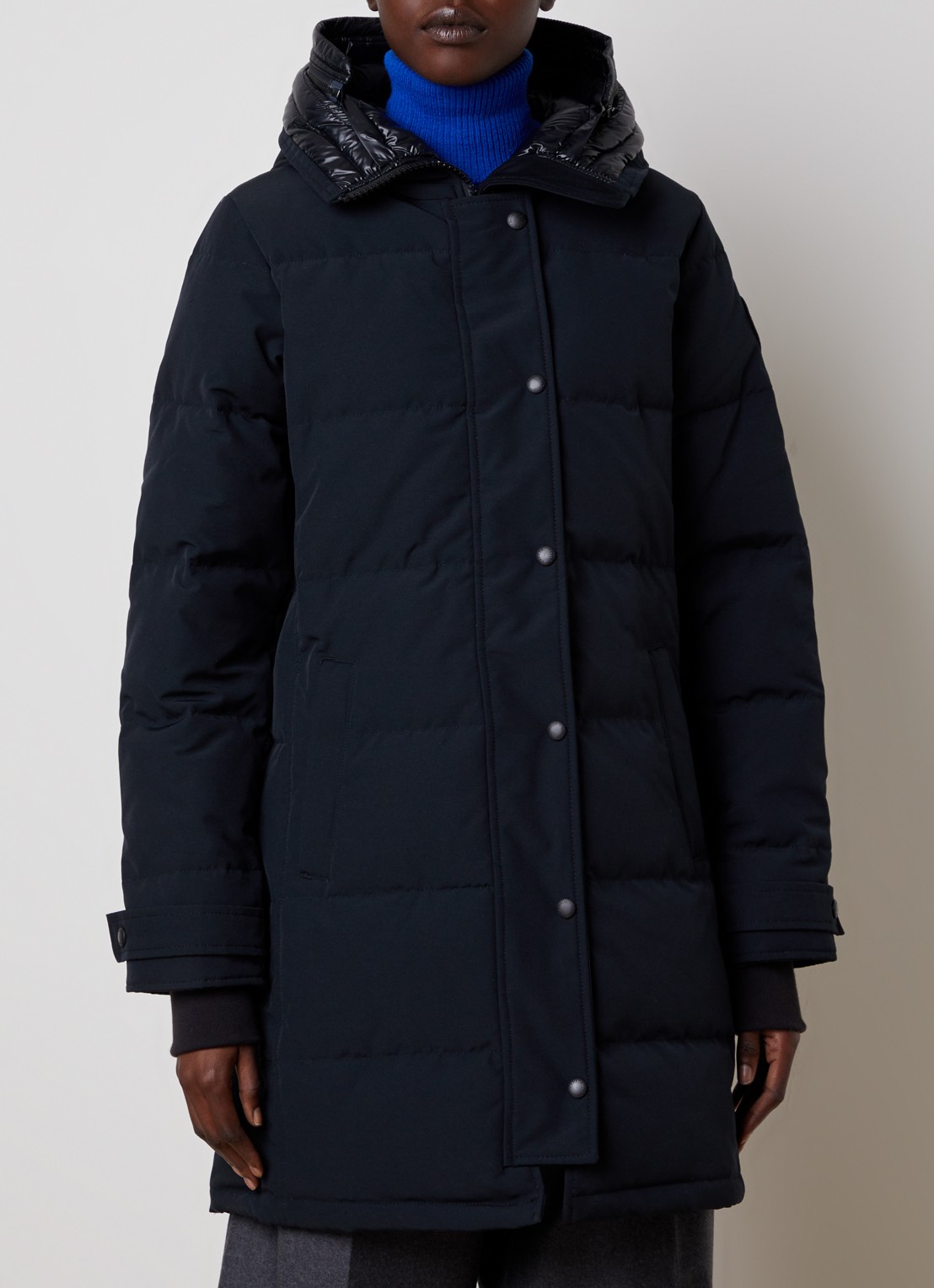 Canada Goose Shelburne parka met donsvulling en steekzakken - detail donkerblauw