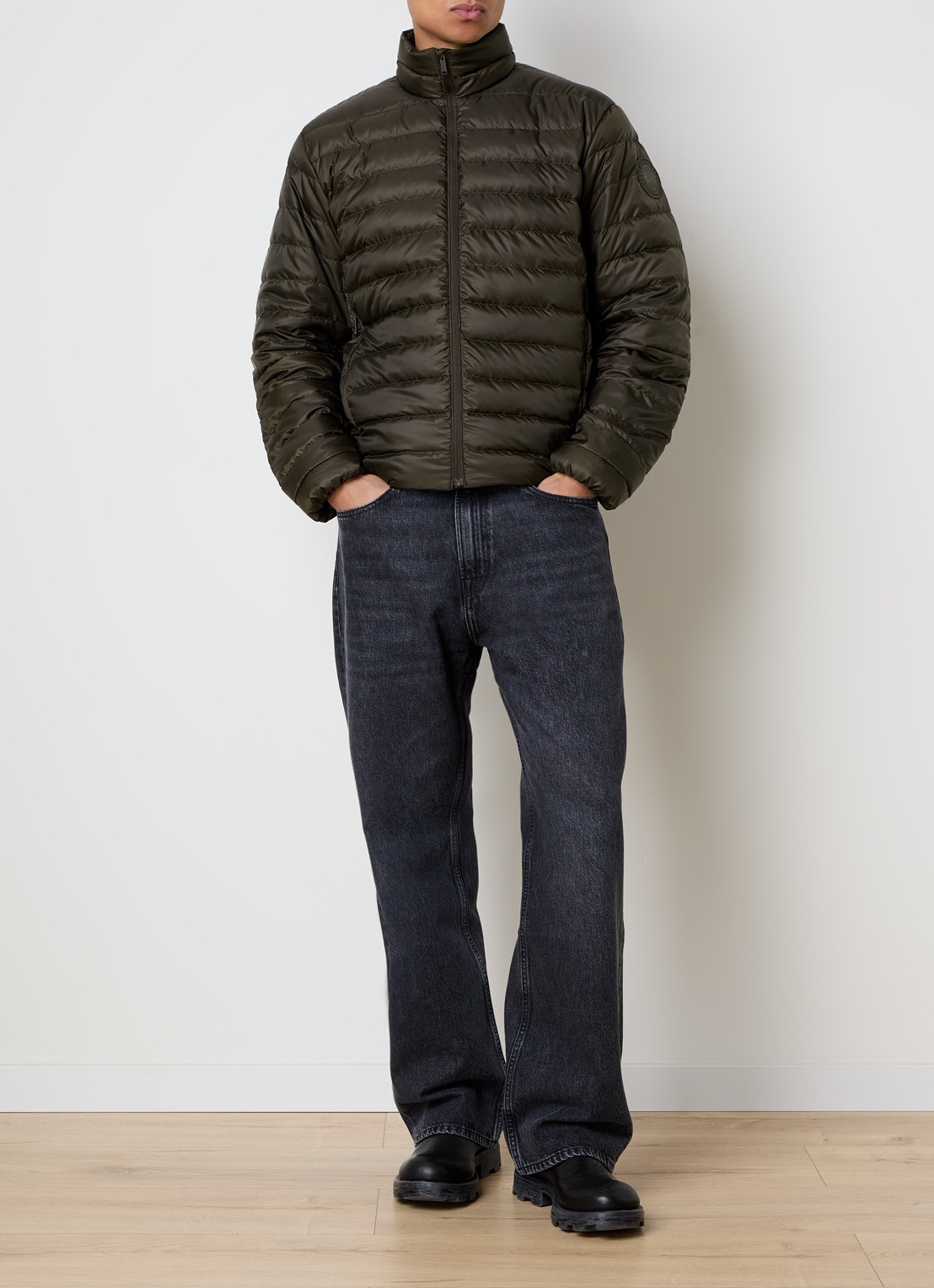 Canada Goose Stratus gewatteerd jack met donsvulling  - voorkant 3 legergroen