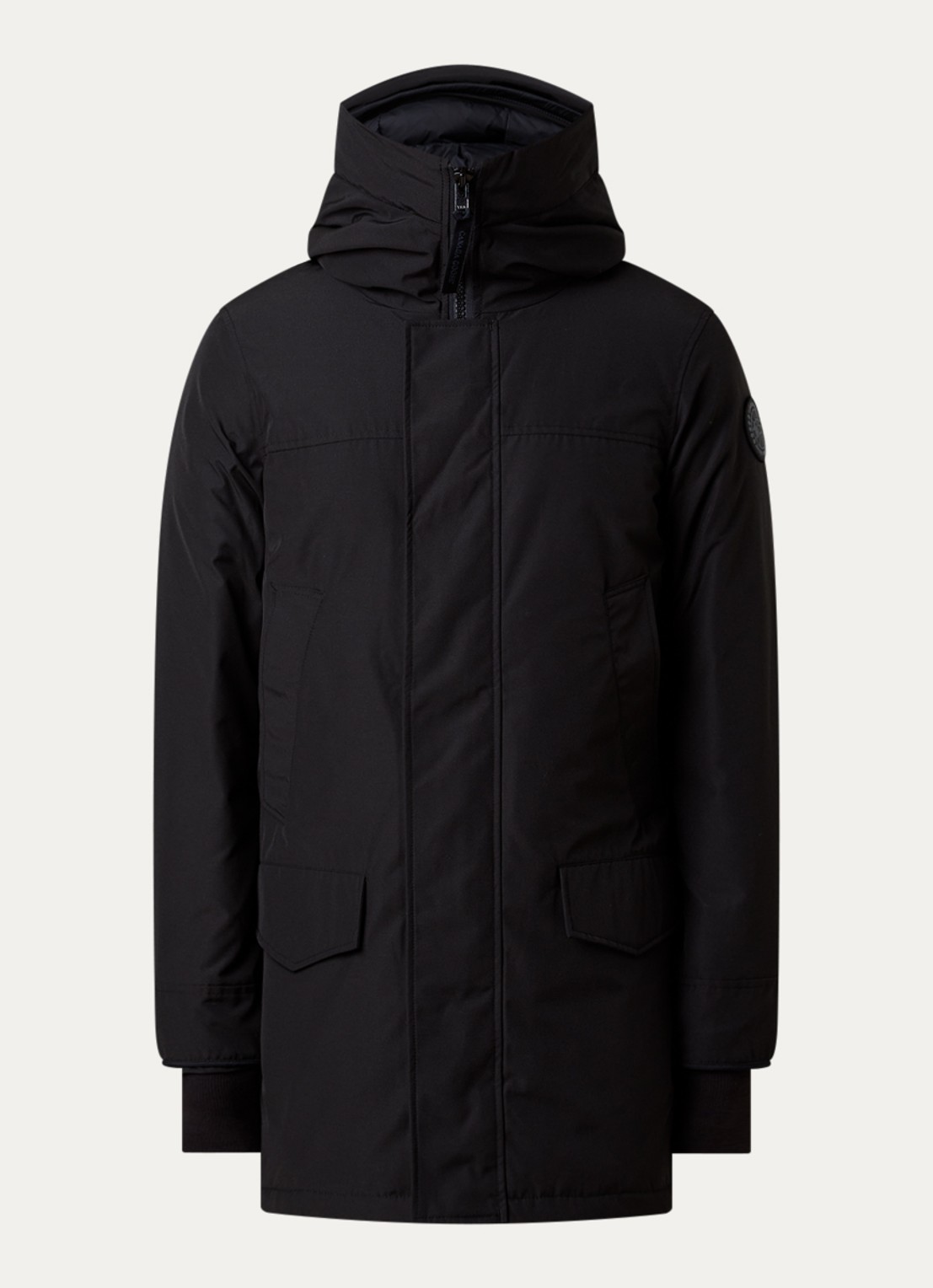 Canada Goose Wyndham gewatteerde parka met donsvulling en waterafstotende coating - voorkant zwart