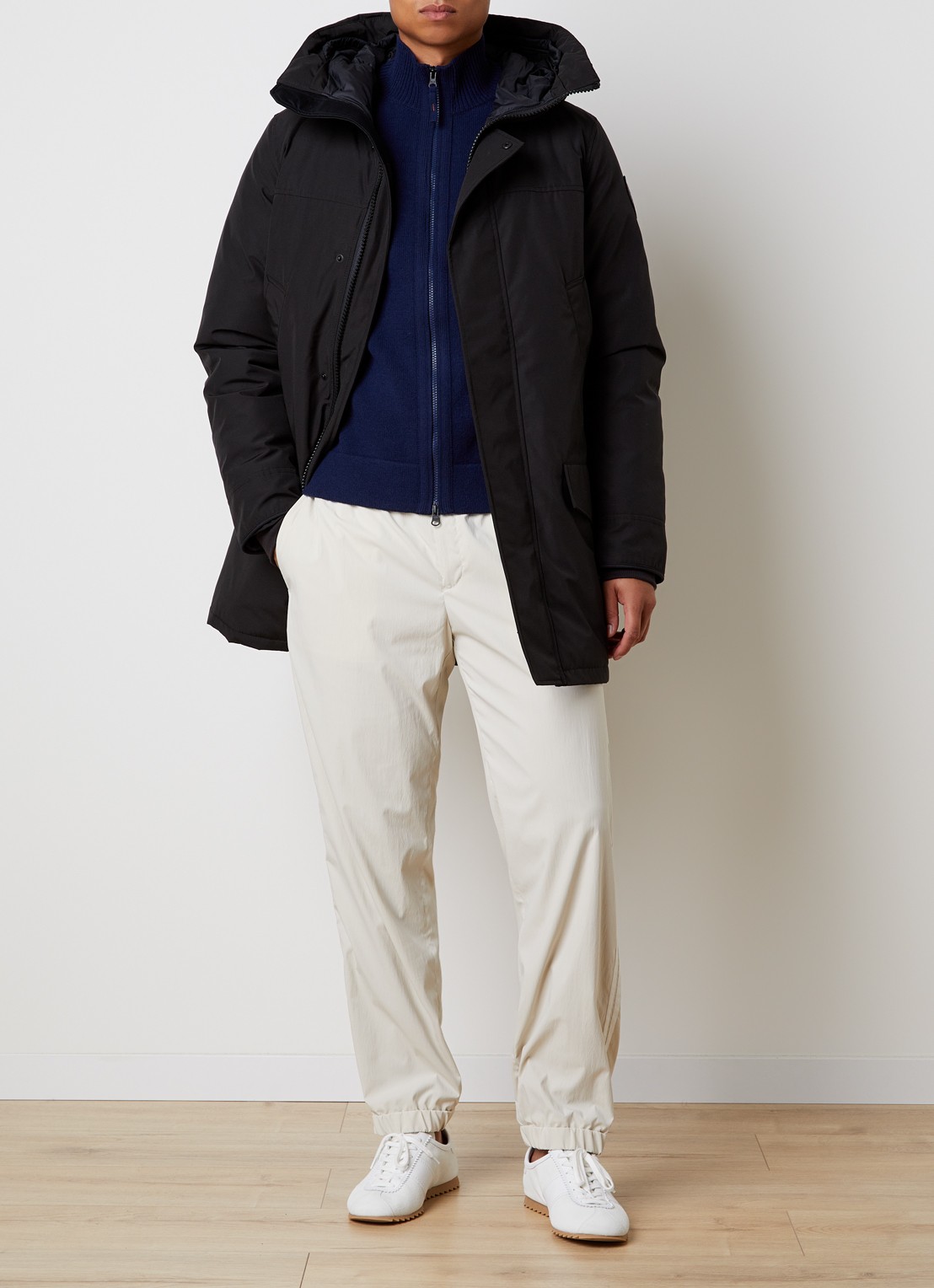 Canada Goose Wyndham gewatteerde parka met donsvulling en waterafstotende coating - voorkant 2 zwart