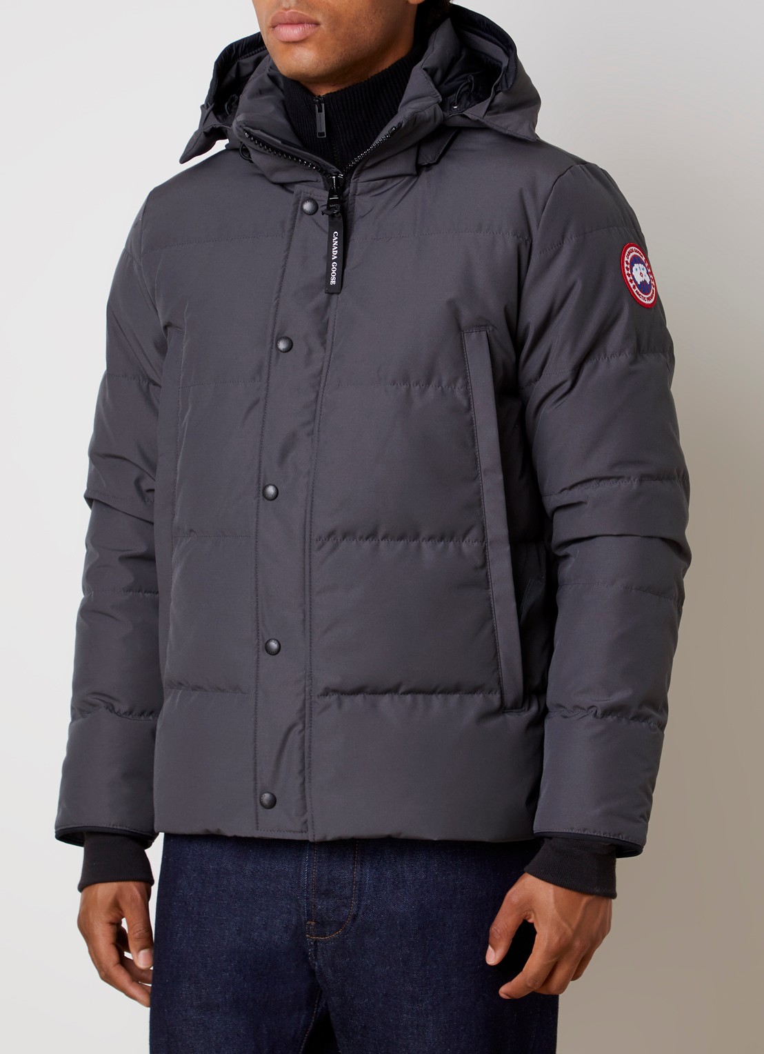 Canada Goose Wyndham gewatteerde parka met donsvulling en waterafstotende coating - detail 3 donkergrijs