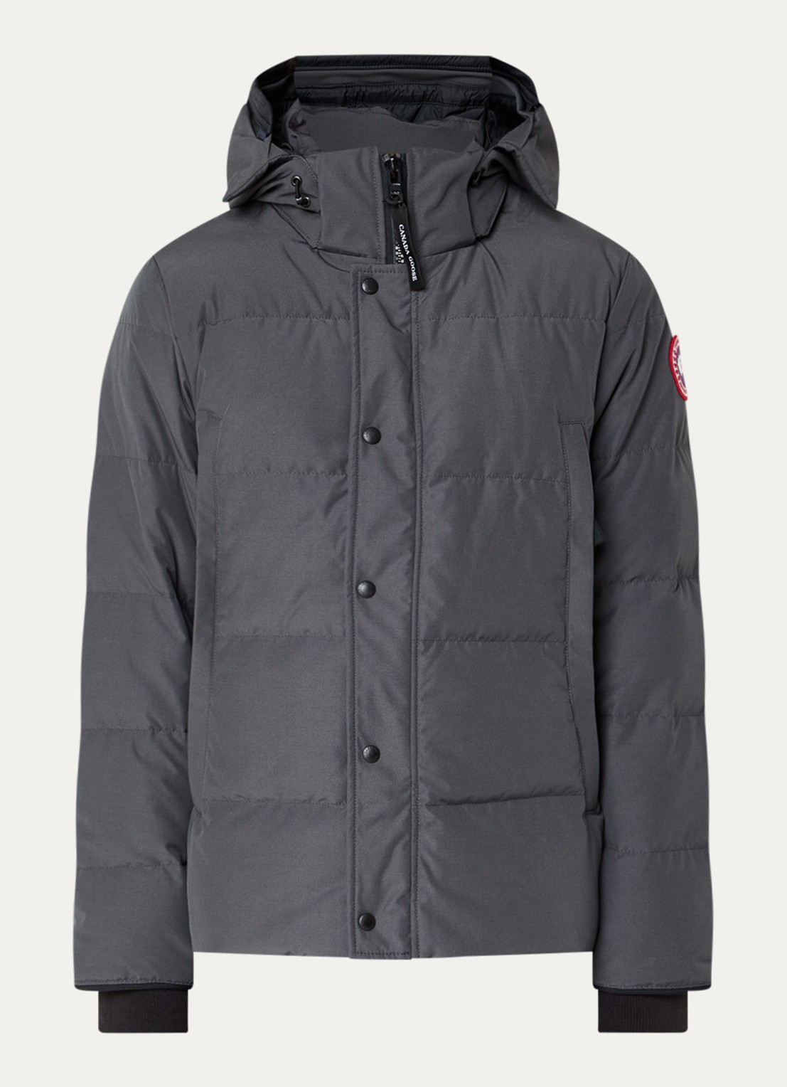 Canada Goose Wyndham gewatteerde parka met donsvulling en waterafstotende coating - voorkant donkergrijs