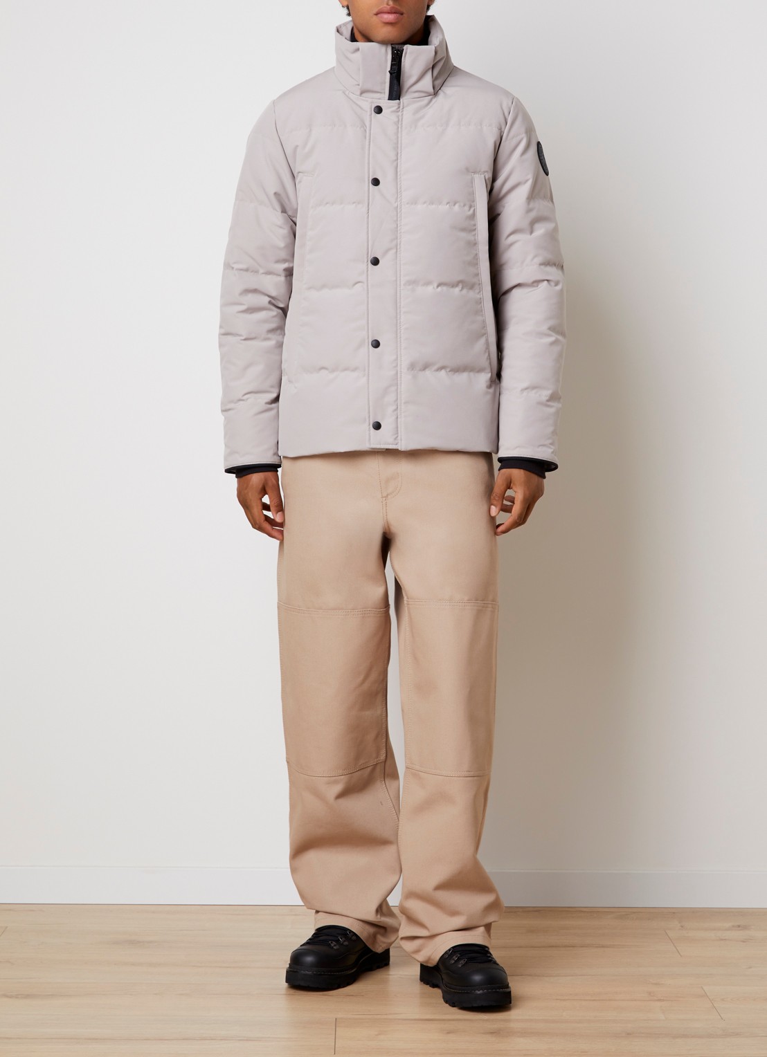 Canada Goose Wyndham gewatteerde parka met donsvulling en waterafstotende coating - voorkant 2 creme