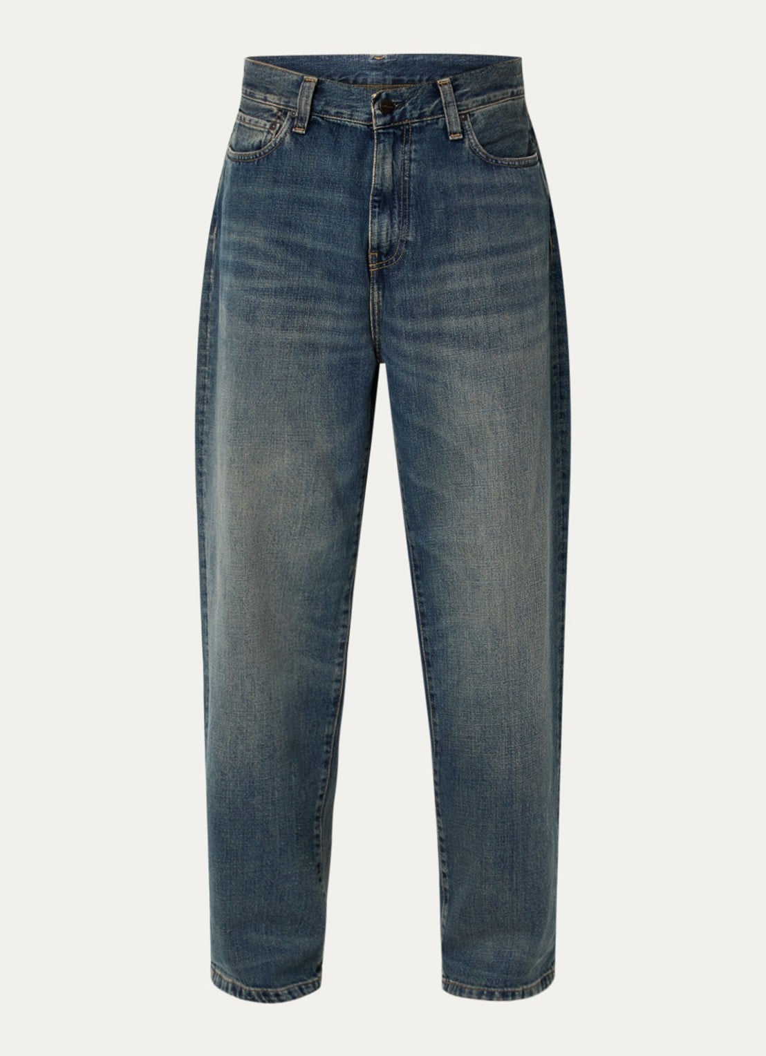 Carhartt WIP Aaron wide leg jeans met donkere wassing - voorkant 4 indigo