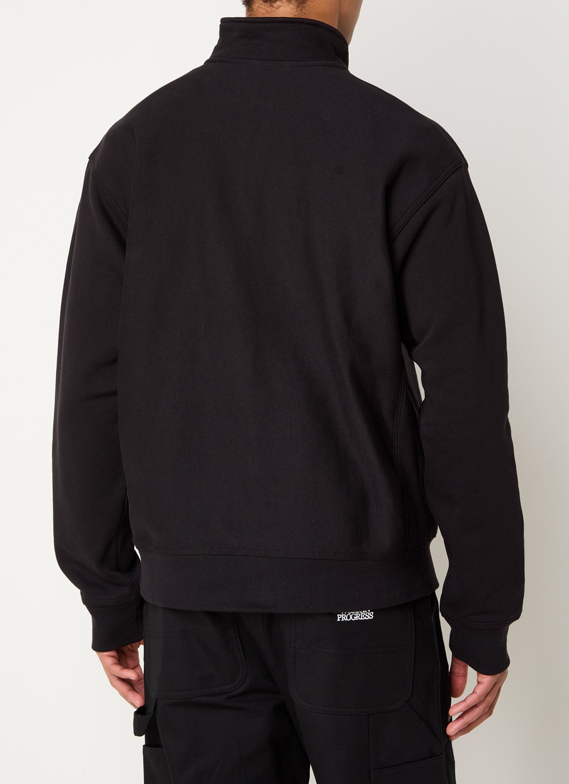 Carhartt WIP American Script sweater met halve rits en logo - achterkant 4 zwart