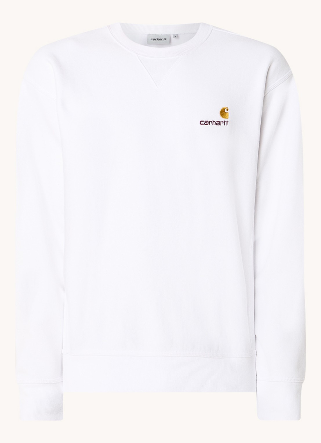 Carhartt WIP American sweater met logoborduring - voorkant wit