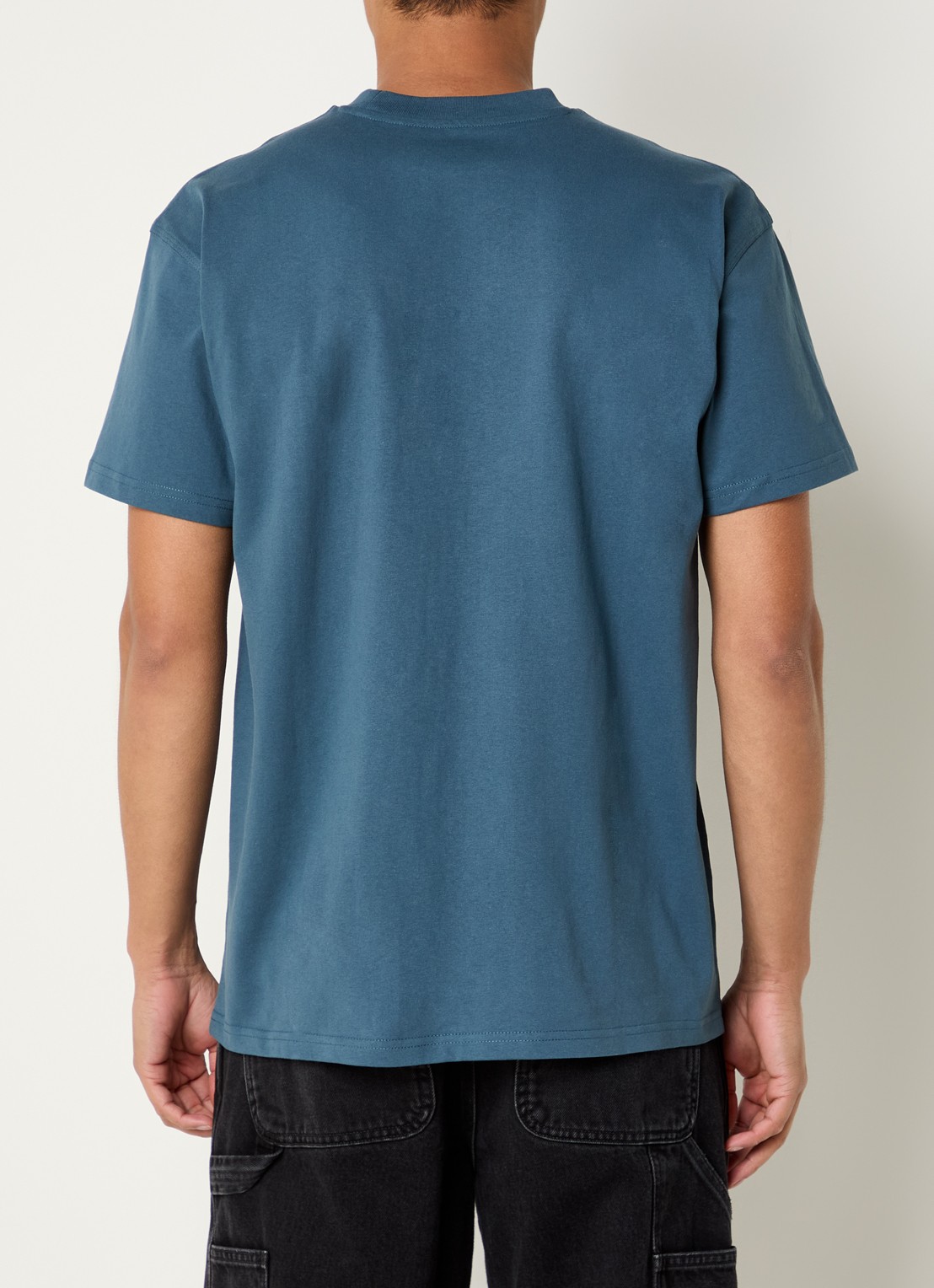 Carhartt WIP American T-Shirt met logo - achterkant 3 indigo