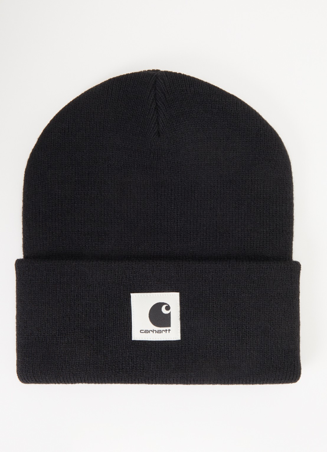Carhartt WIP Ashley fijngebreide muts met logo - voorkant zwart