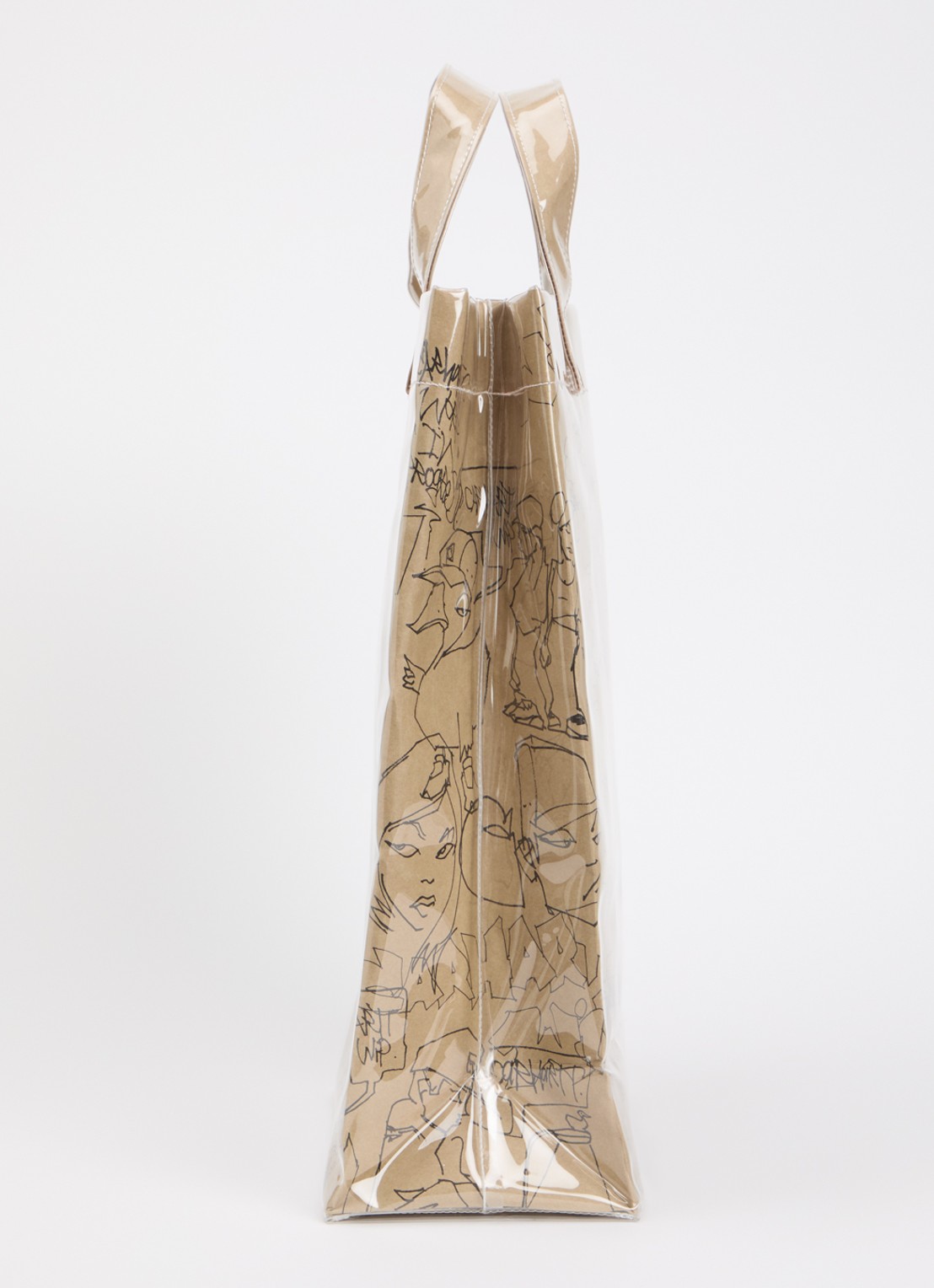 Carhartt WIP Blinkerfluid Paper shopper met print - detail 3 lichtbruin