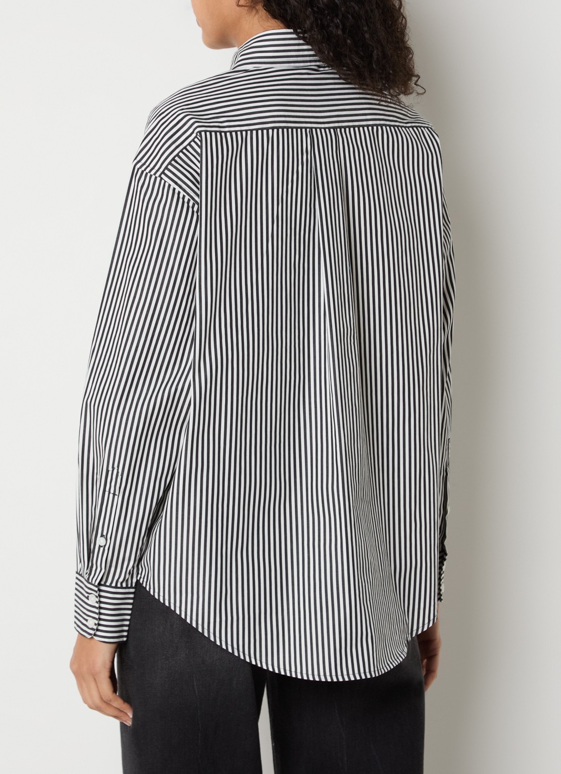 Carhartt WIP Blouse met streepprint - achterkant zwart