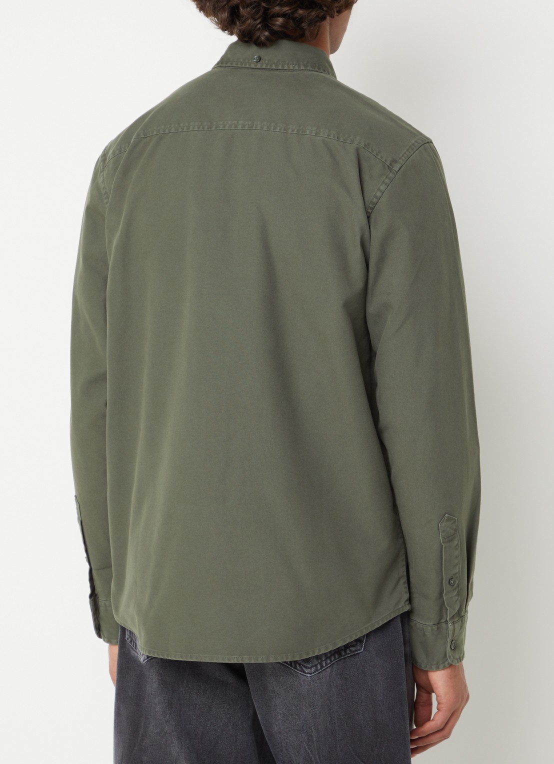 Carhartt WIP Bolton regular fit overhemd met logo - achterkant 3 grijs