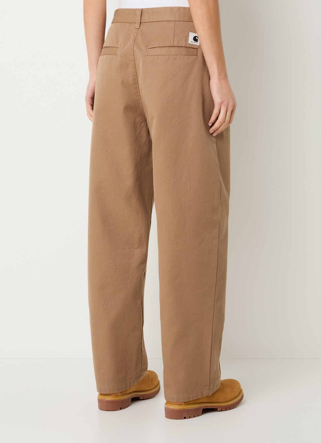Carhartt WIP Brady high waist loose fit broek met steekzakken - achterkant 3 camel
