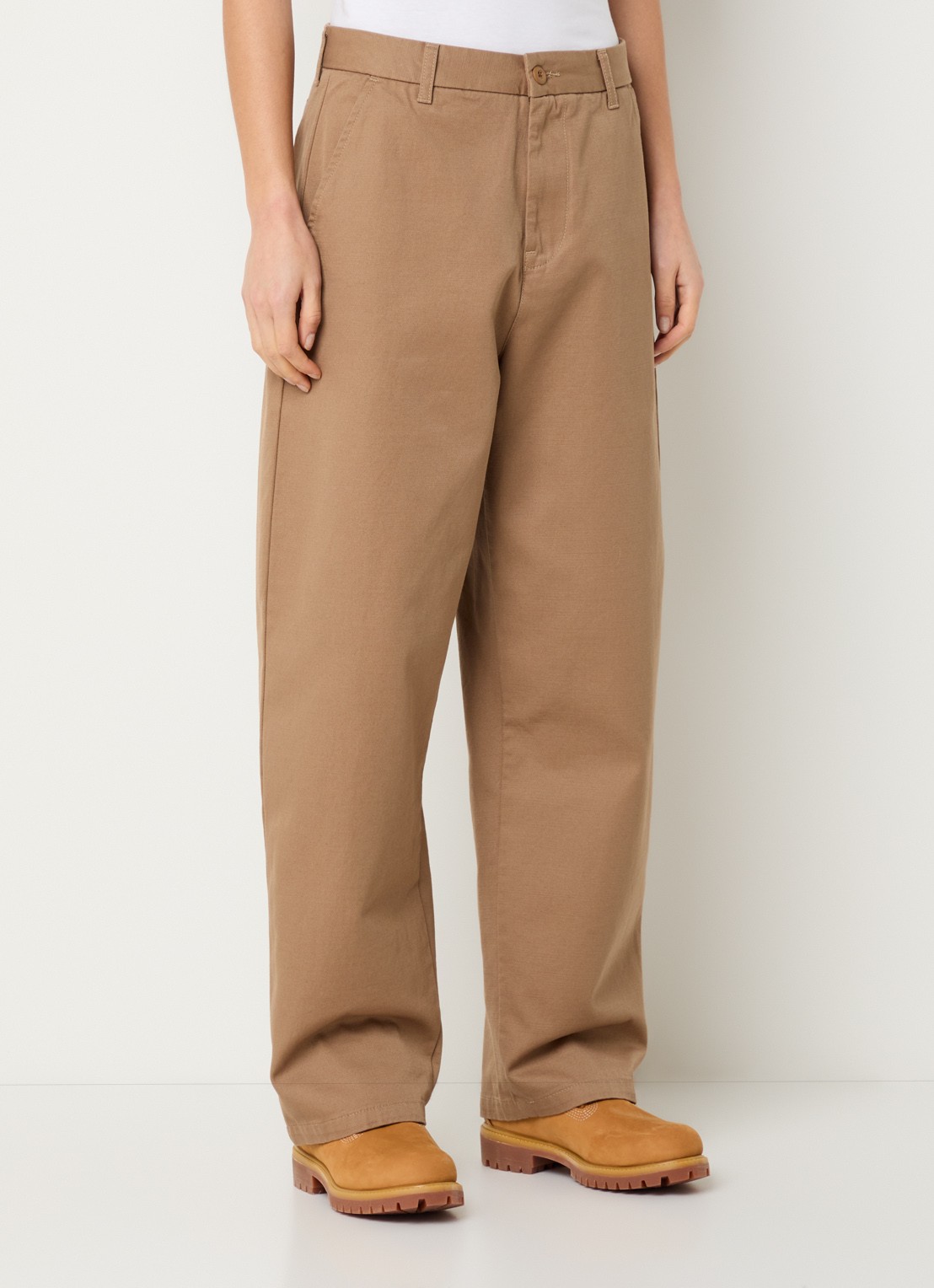 Carhartt WIP Brady high waist loose fit broek met steekzakken - detail 4 camel